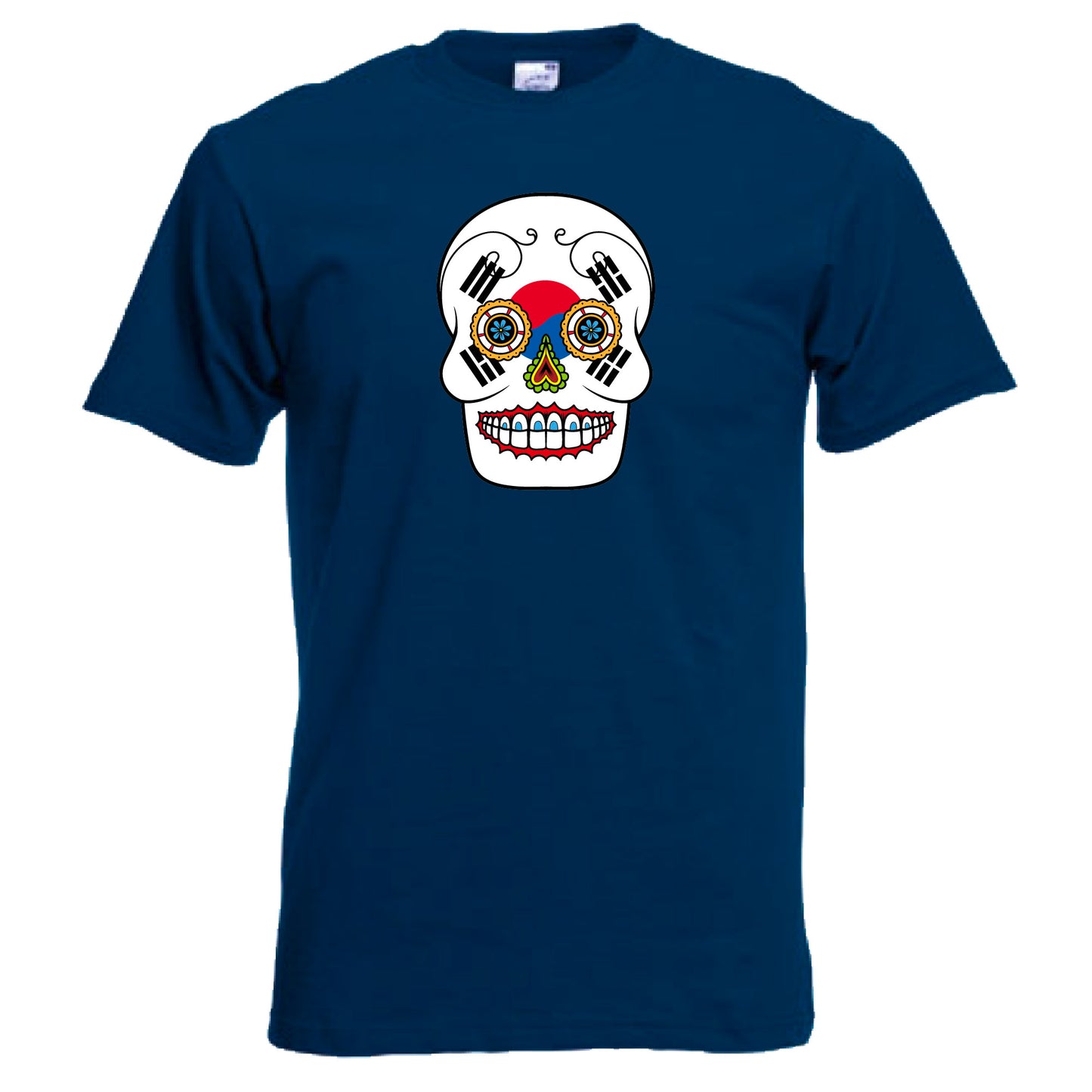 INDIGOS UG - T-Shirt Herren - Südkorea - Skull - Fussball