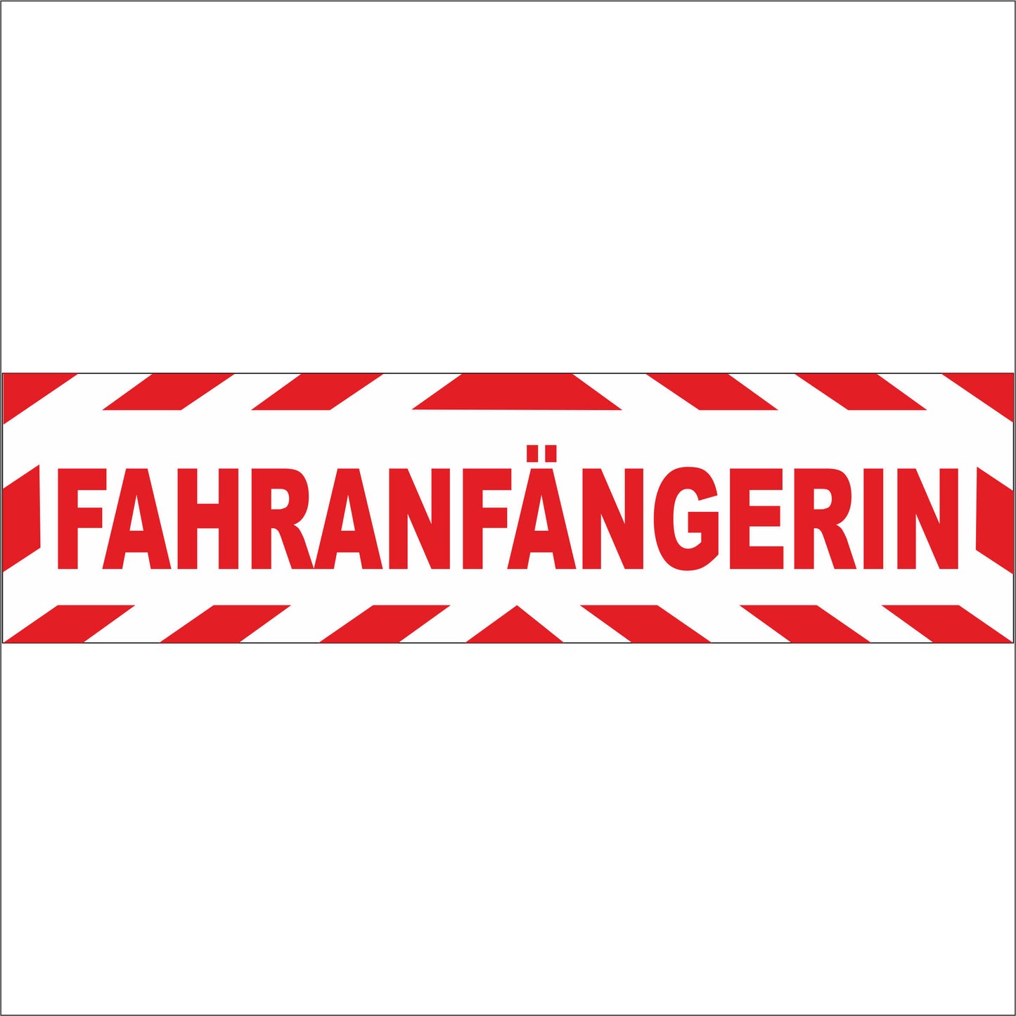 INDIGOS UG - Magnetschild "FAHRANFÄNGERIN" genderkonform - Magnetfolie