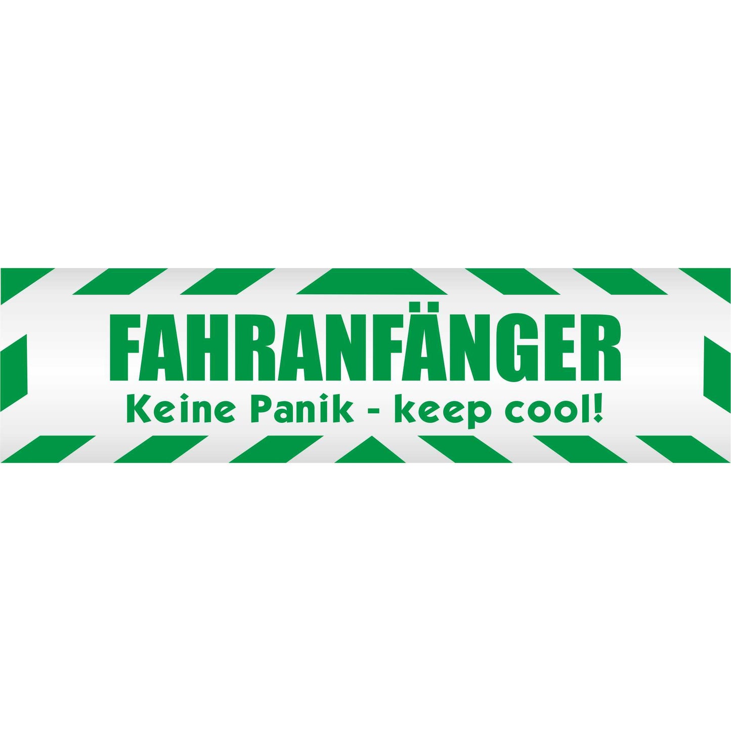 Magnetschild - Fahranfänger. Keine Panik - keep cool! - Magnetfolie für Auto - LKW - Truck - Baustelle - Firma