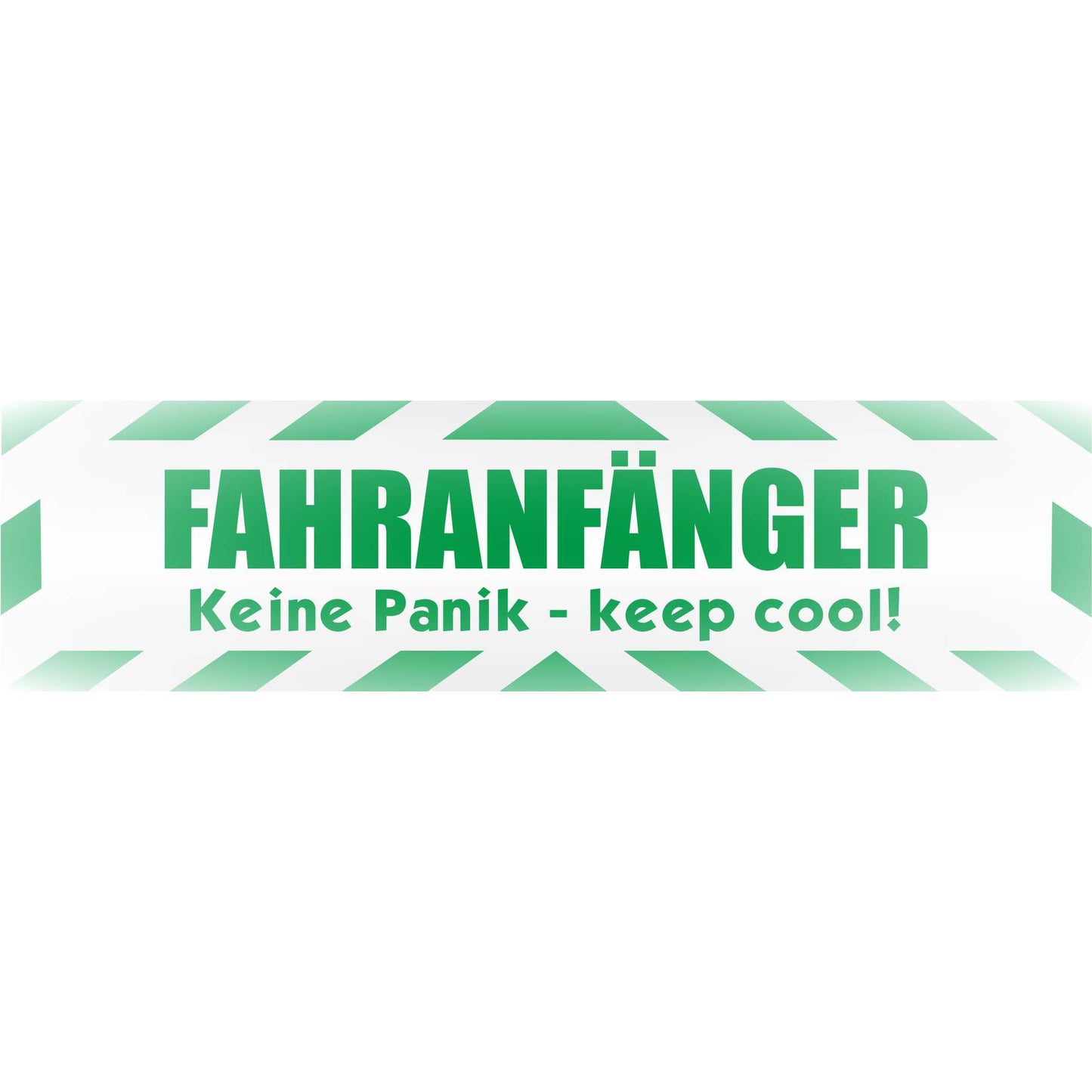 Magnetschild - Fahranfänger. Keine Panik - keep cool! - Magnetfolie für Auto - LKW - Truck - Baustelle - Firma