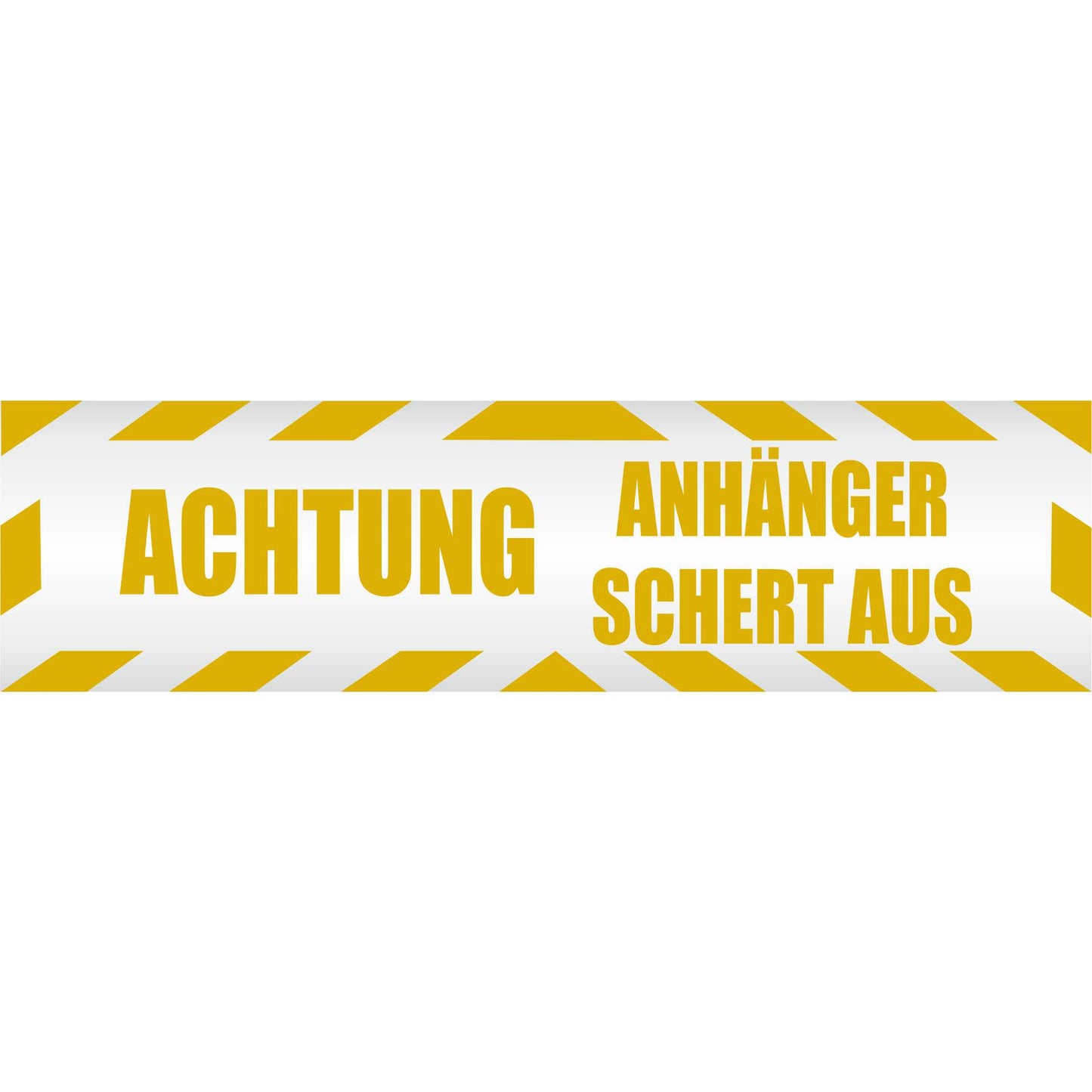 Magnetschild - Achtung! Anhänger schert aus - Magnetfolie für Auto - LKW - Truck - Baustelle - Firma