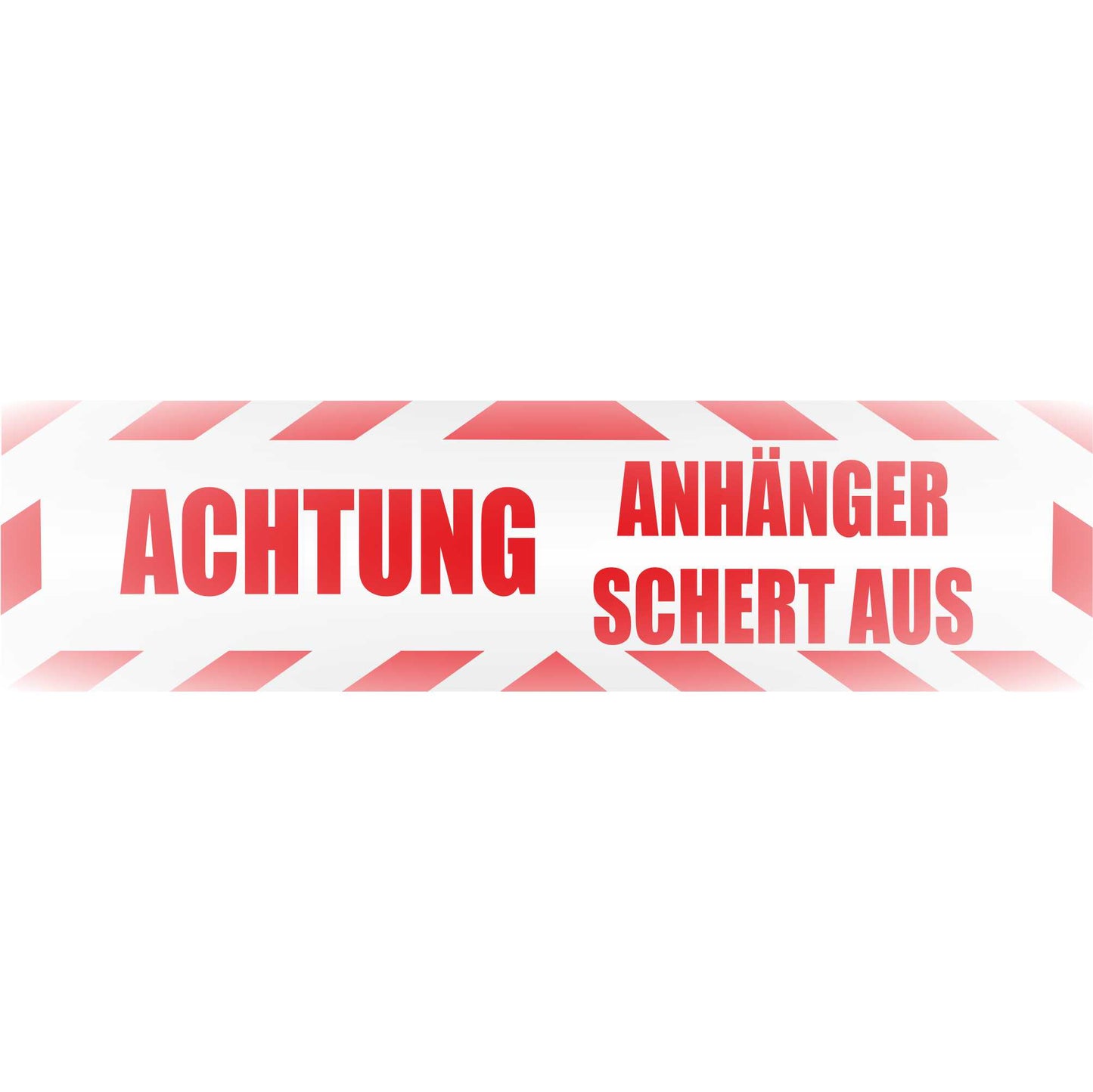 Magnetschild - Achtung! Anhänger schert aus - Magnetfolie für Auto - LKW - Truck - Baustelle - Firma
