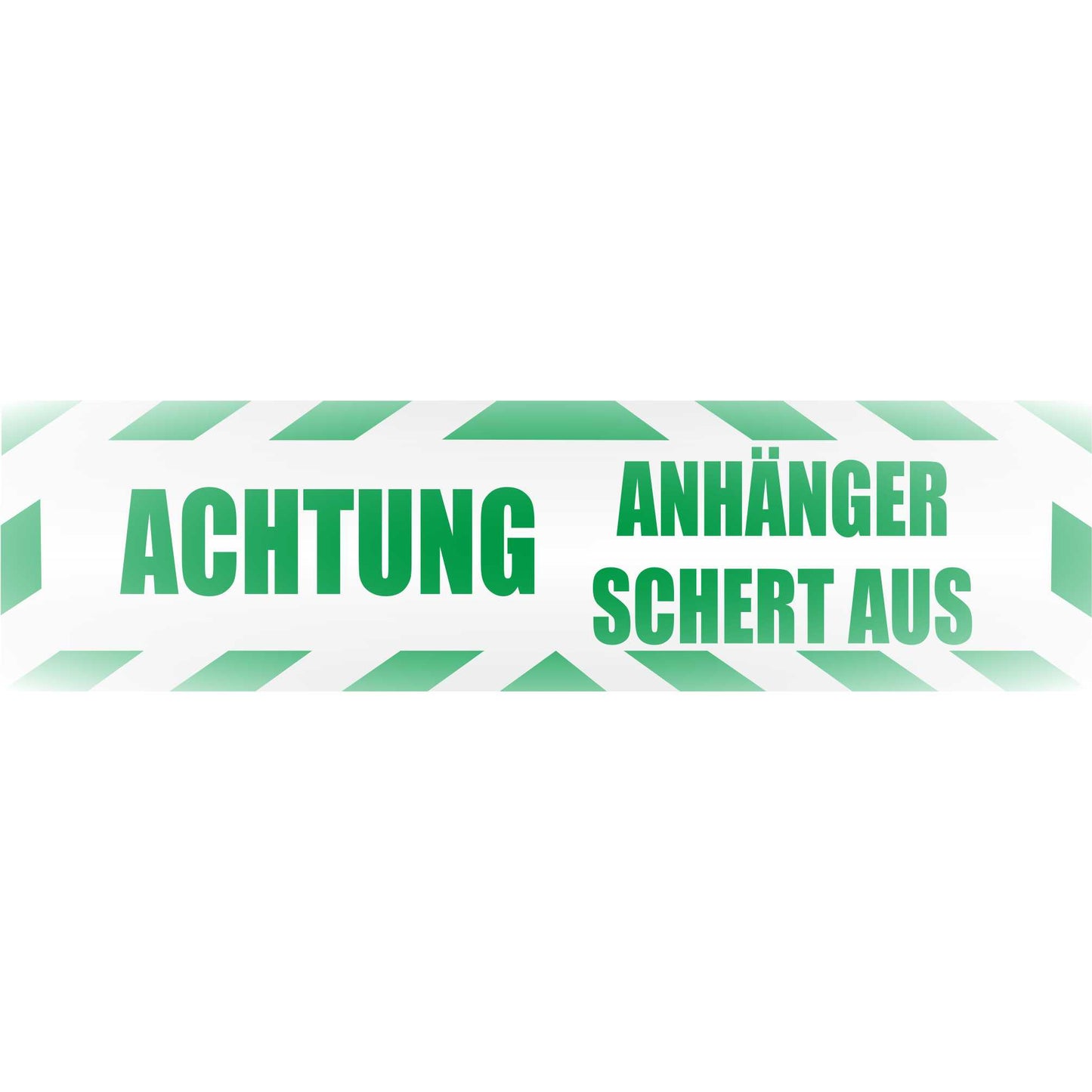 Magnetschild - Achtung! Anhänger schert aus - Magnetfolie für Auto - LKW - Truck - Baustelle - Firma