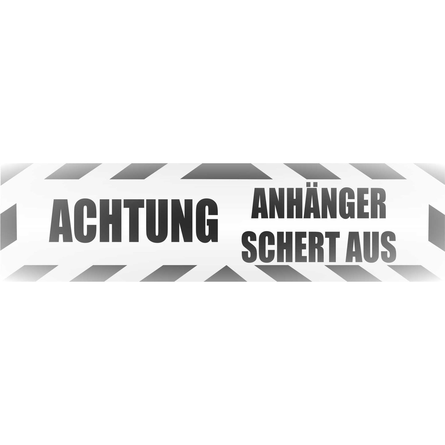 Magnetschild - Achtung! Anhänger schert aus - Magnetfolie für Auto - LKW - Truck - Baustelle - Firma