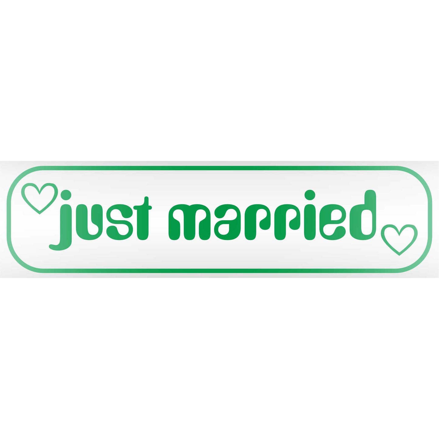 Magnetschild - Just married - Magnetfolie für Auto - LKW - Truck - Baustelle - Firma