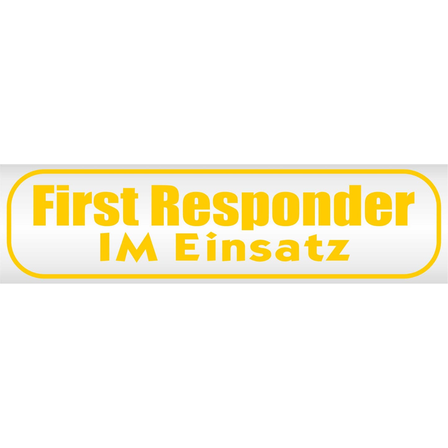 Magnetschild - First Responder im Einsatz - Magnetfolie für Auto - LKW - Truck - Baustelle - Firma