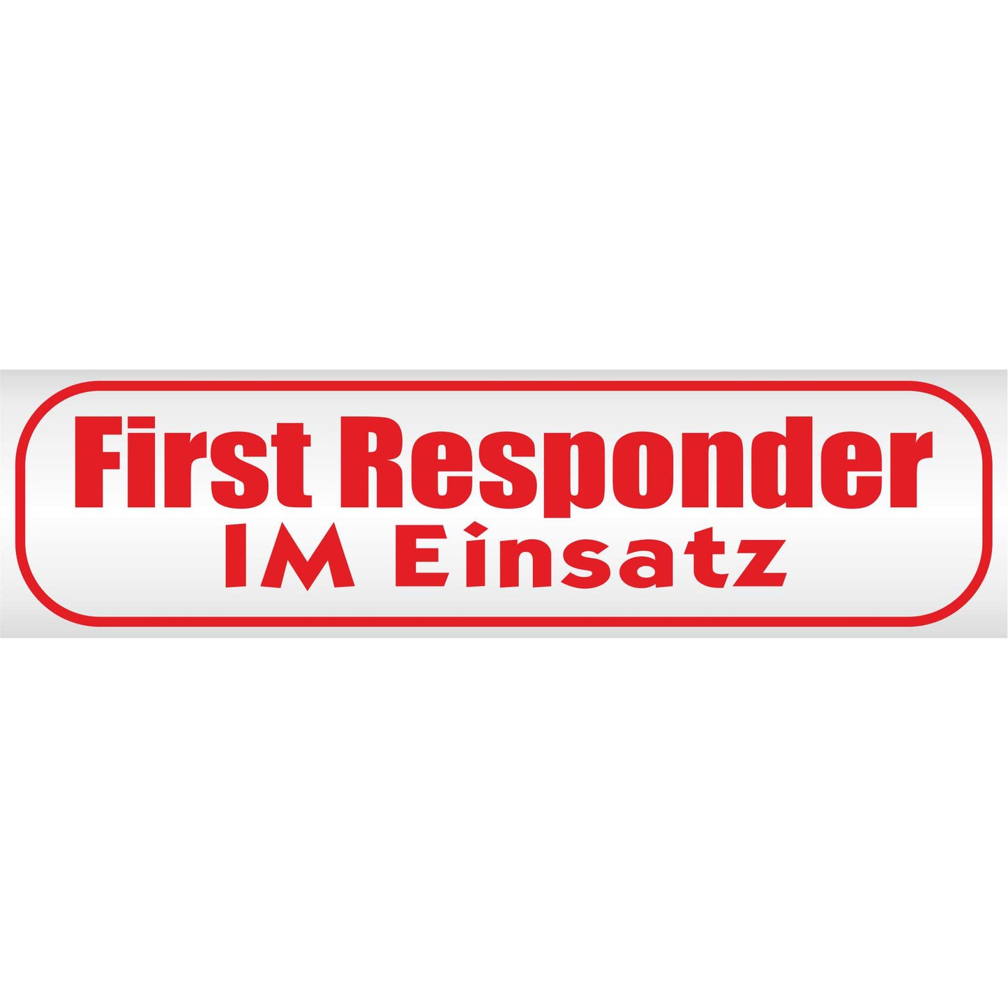 Magnetschild - First Responder im Einsatz - Magnetfolie für Auto - LKW - Truck - Baustelle - Firma