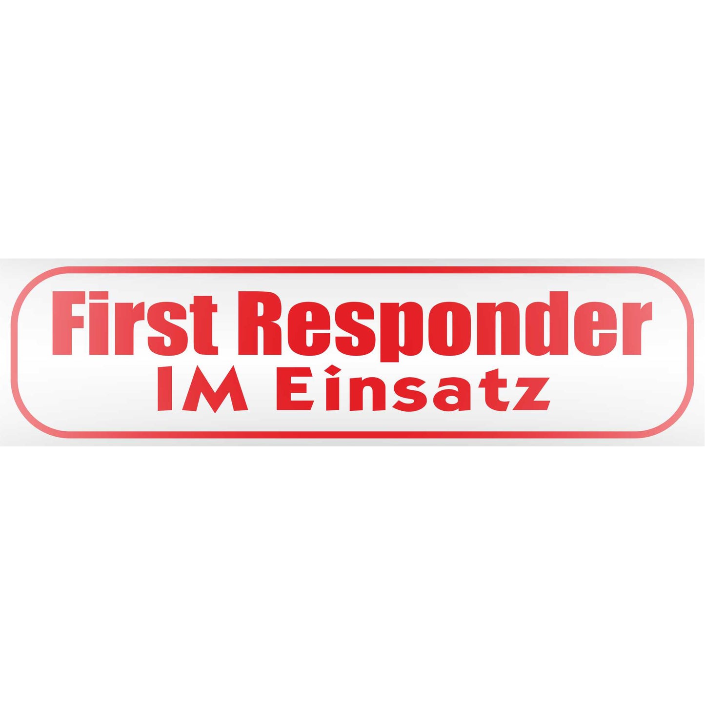 Magnetschild - First Responder im Einsatz - Magnetfolie für Auto - LKW - Truck - Baustelle - Firma