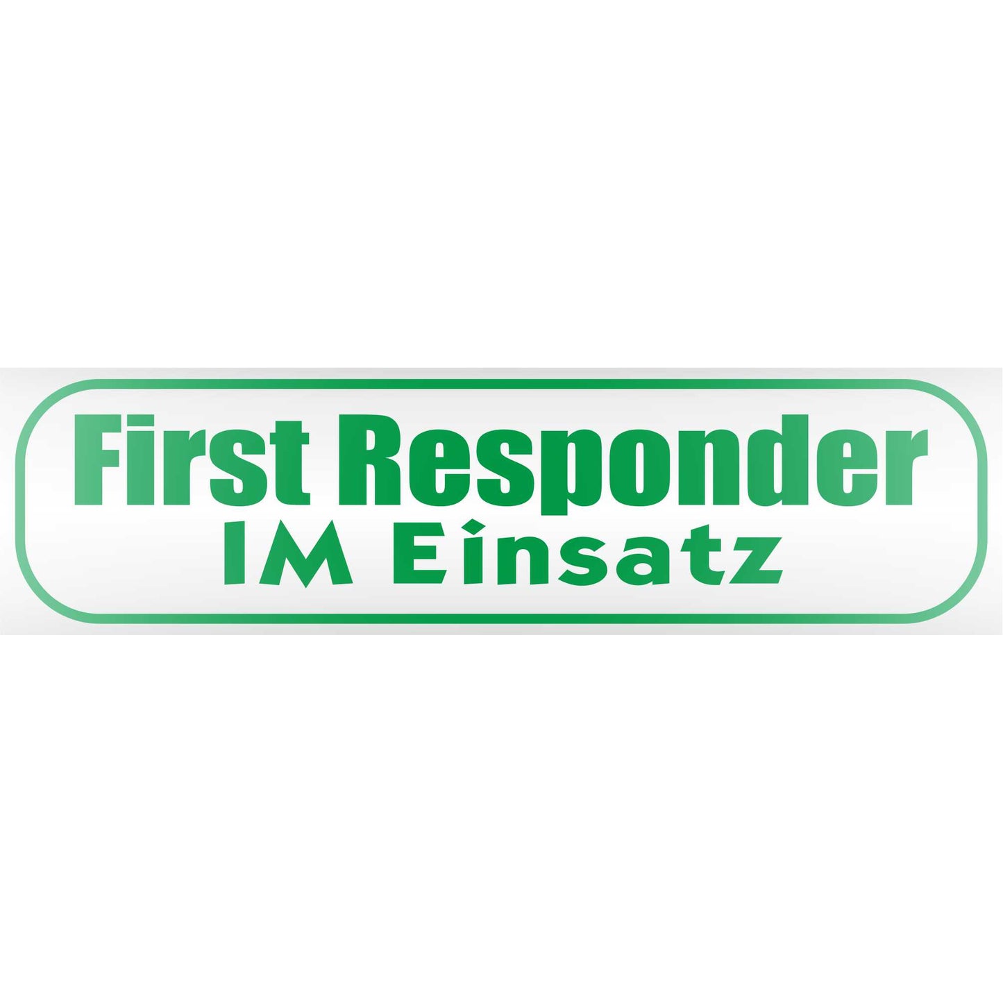 Magnetschild - First Responder im Einsatz - Magnetfolie für Auto - LKW - Truck - Baustelle - Firma