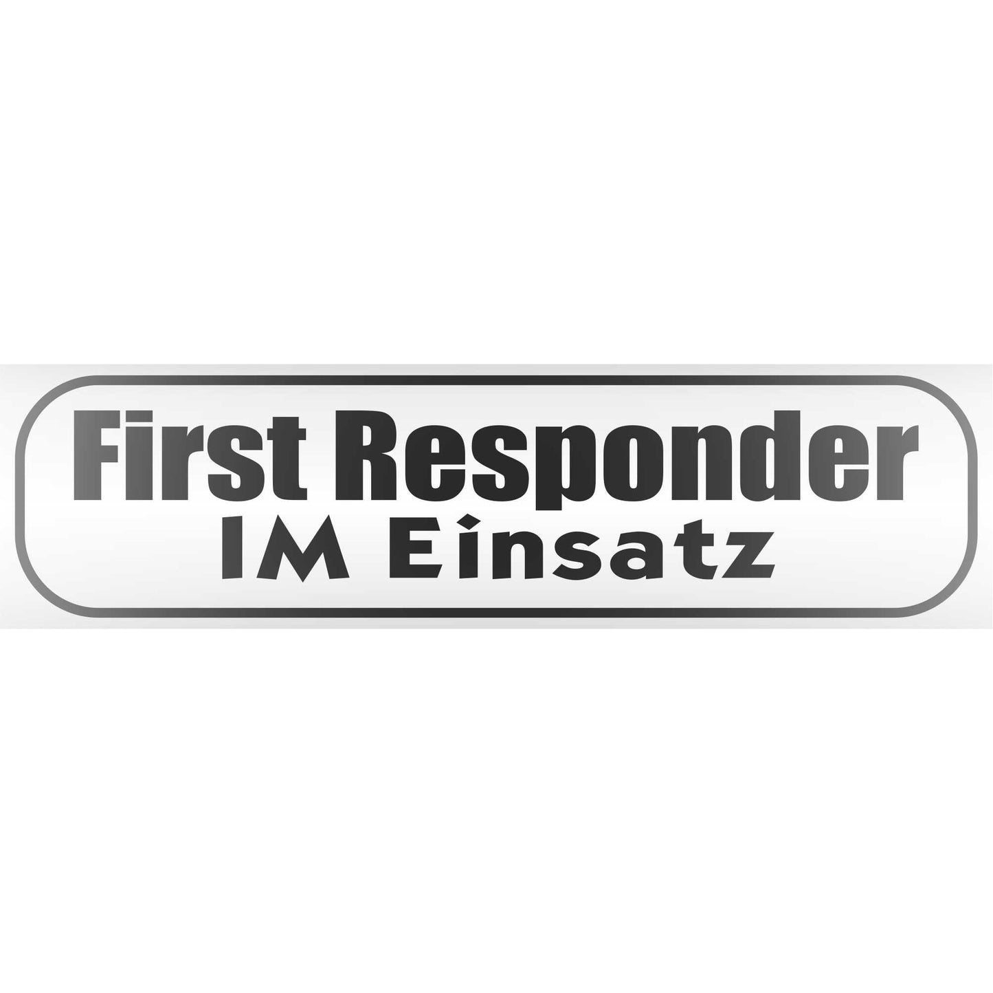 Magnetschild - First Responder im Einsatz - Magnetfolie für Auto - LKW - Truck - Baustelle - Firma