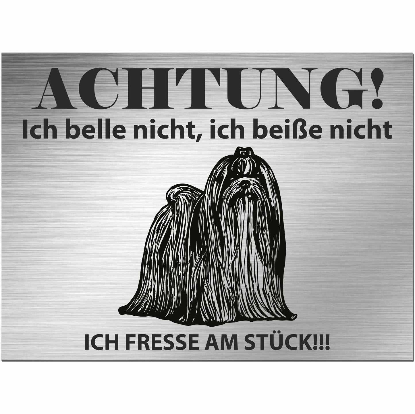 Malteser - Schild bedruckt - Alu-Dibond Edelstahl Look