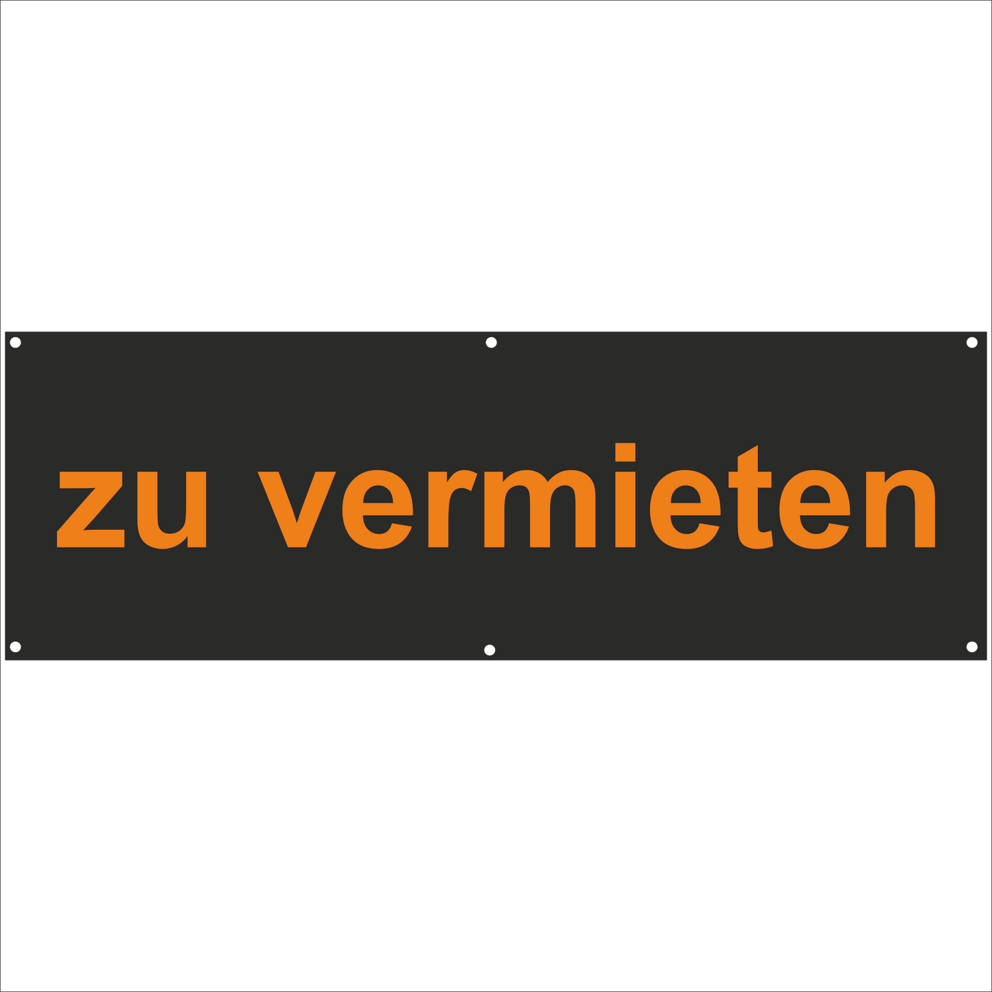 Werbeplane - Gerüstplane - p05 - Zu vermieten - NEU - Plane für Baustelle- Garten- Zaun oder Veranstaltung
