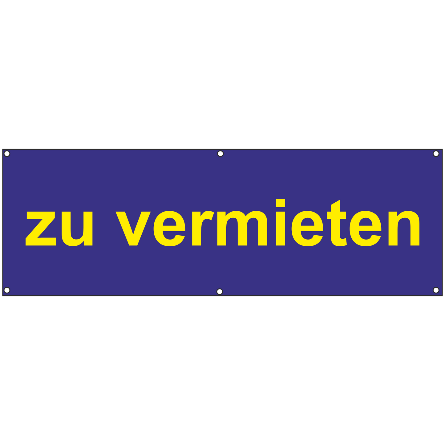Werbeplane - Gerüstplane - p05 - Zu vermieten - NEU - Plane für Baustelle- Garten- Zaun oder Veranstaltung