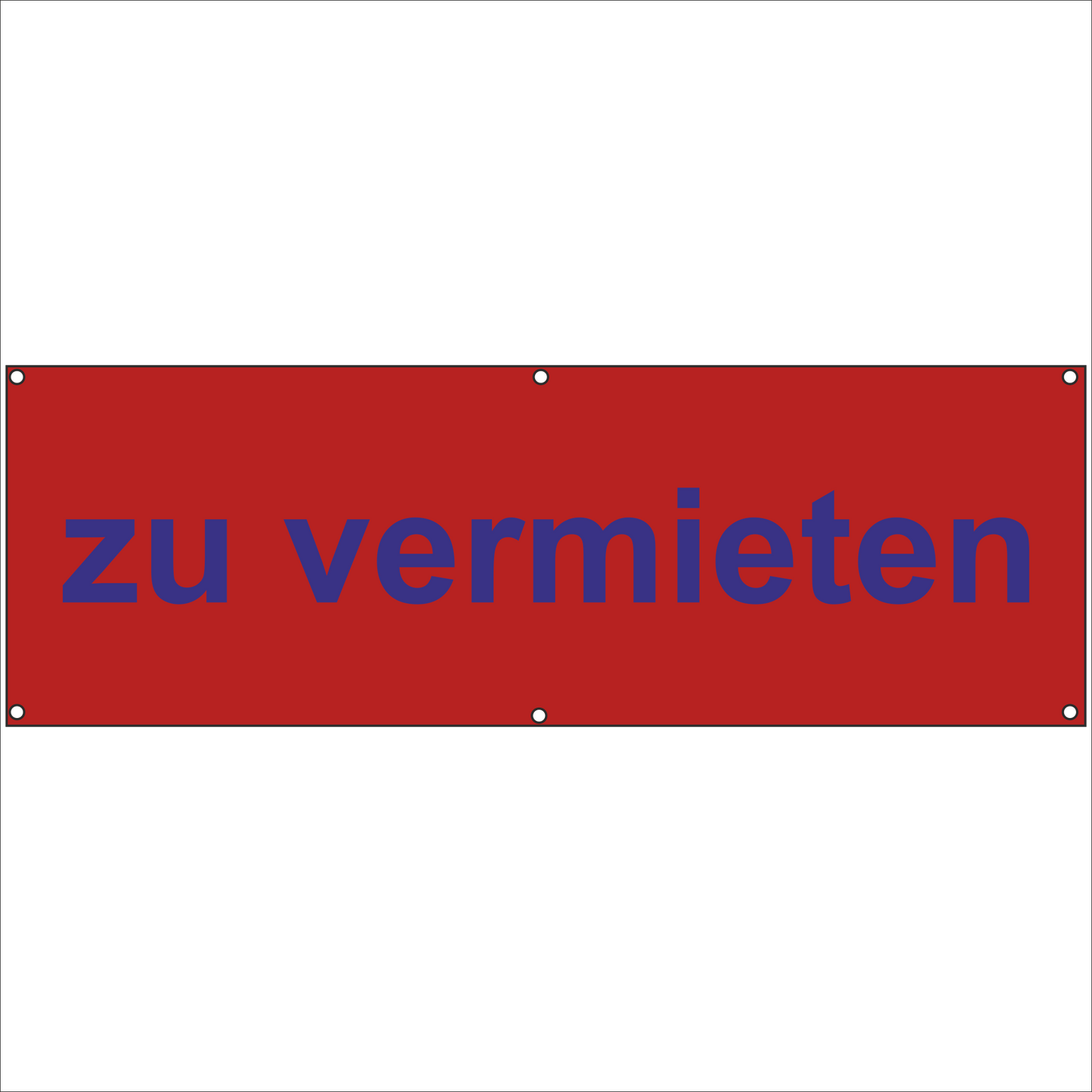 Werbeplane - Gerüstplane - p05 - Zu vermieten - NEU - Plane für Baustelle- Garten- Zaun oder Veranstaltung