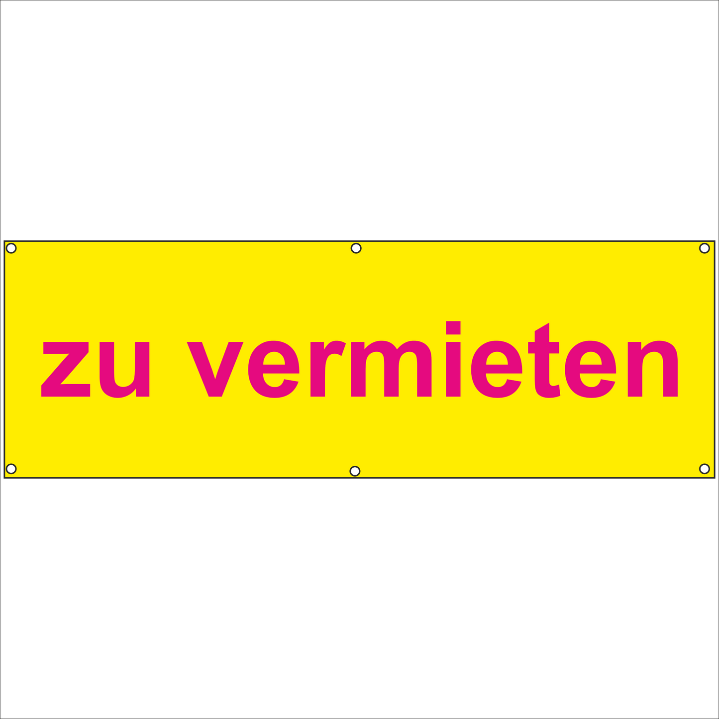 Werbeplane - Gerüstplane - p05 - Zu vermieten - NEU - Plane für Baustelle- Garten- Zaun oder Veranstaltung