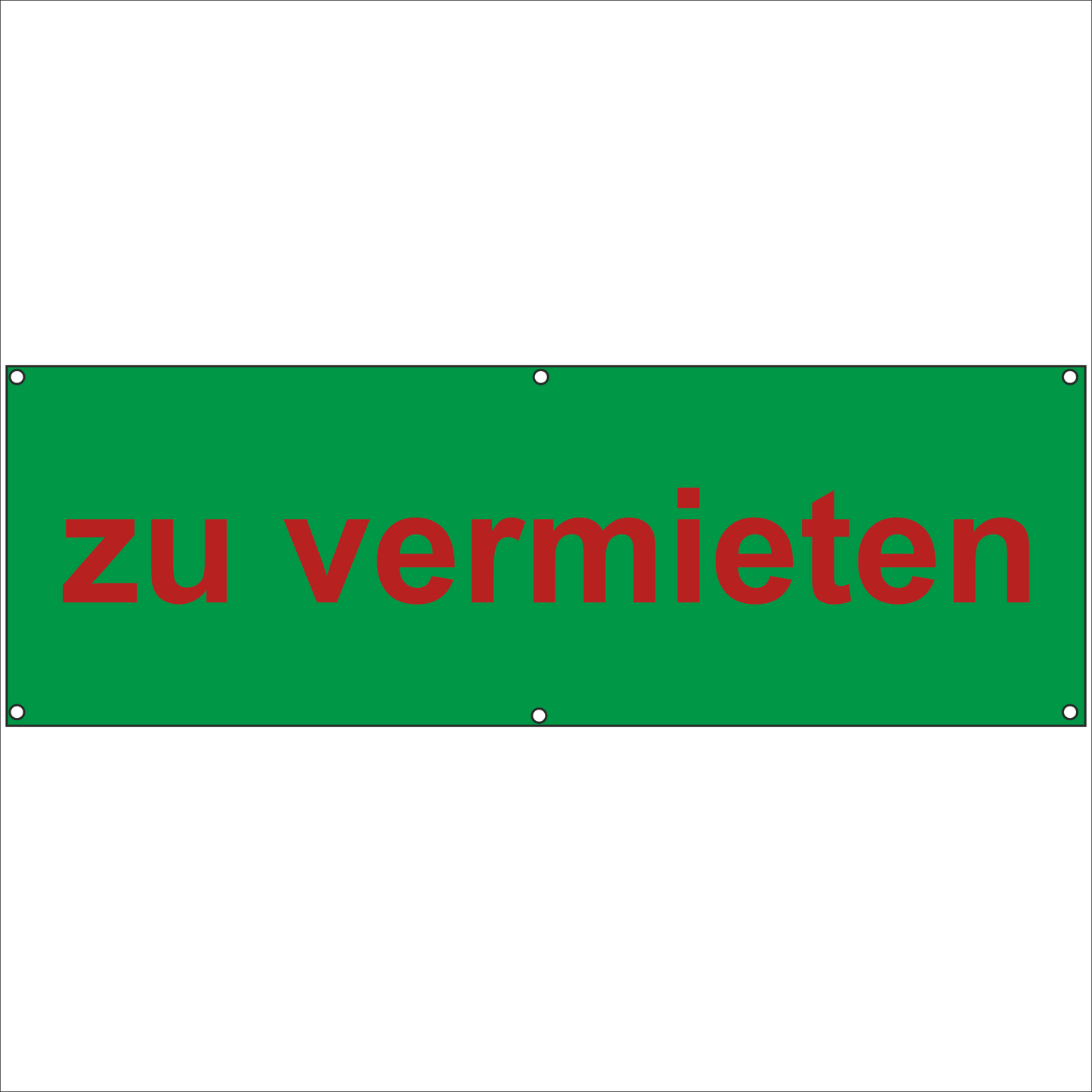 Werbeplane - Gerüstplane - p05 - Zu vermieten - NEU - Plane für Baustelle- Garten- Zaun oder Veranstaltung