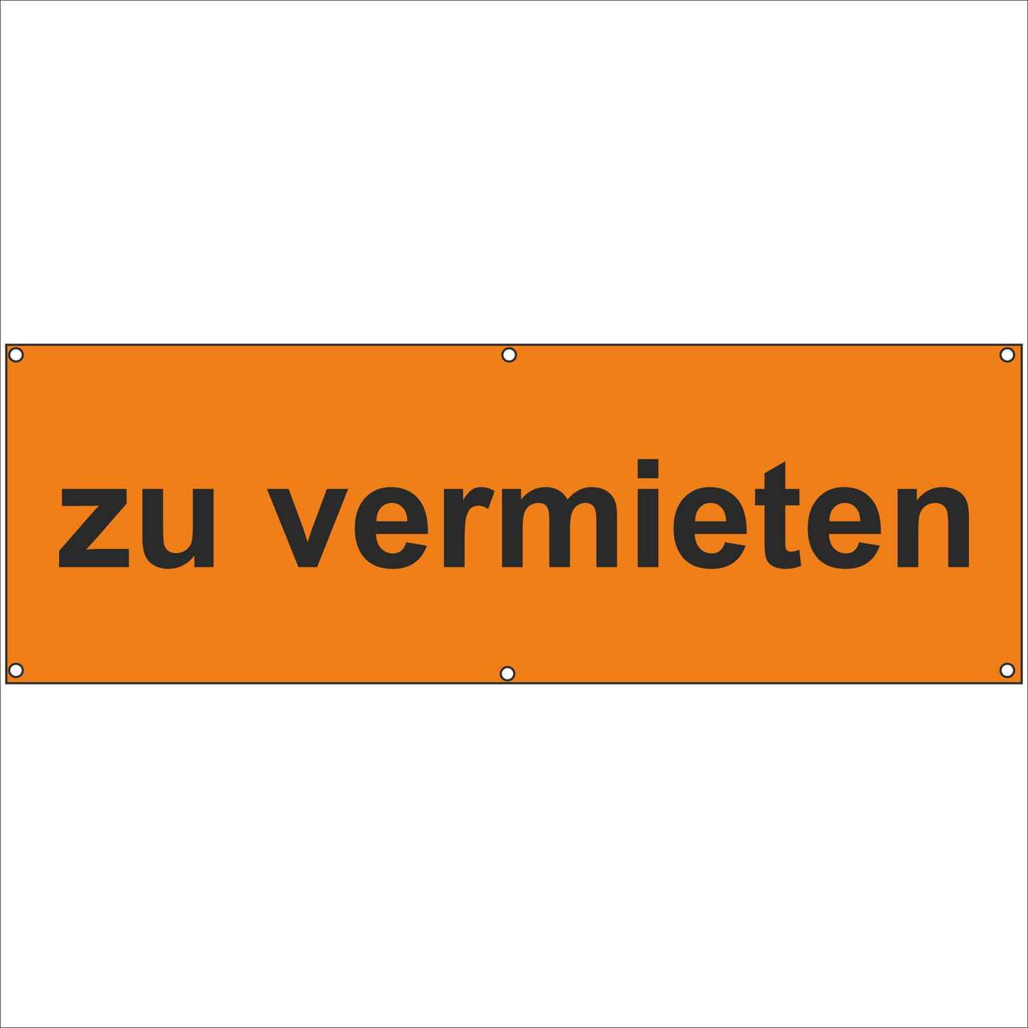 Werbeplane - Gerüstplane - p05 - Zu vermieten - NEU - Plane für Baustelle- Garten- Zaun oder Veranstaltung
