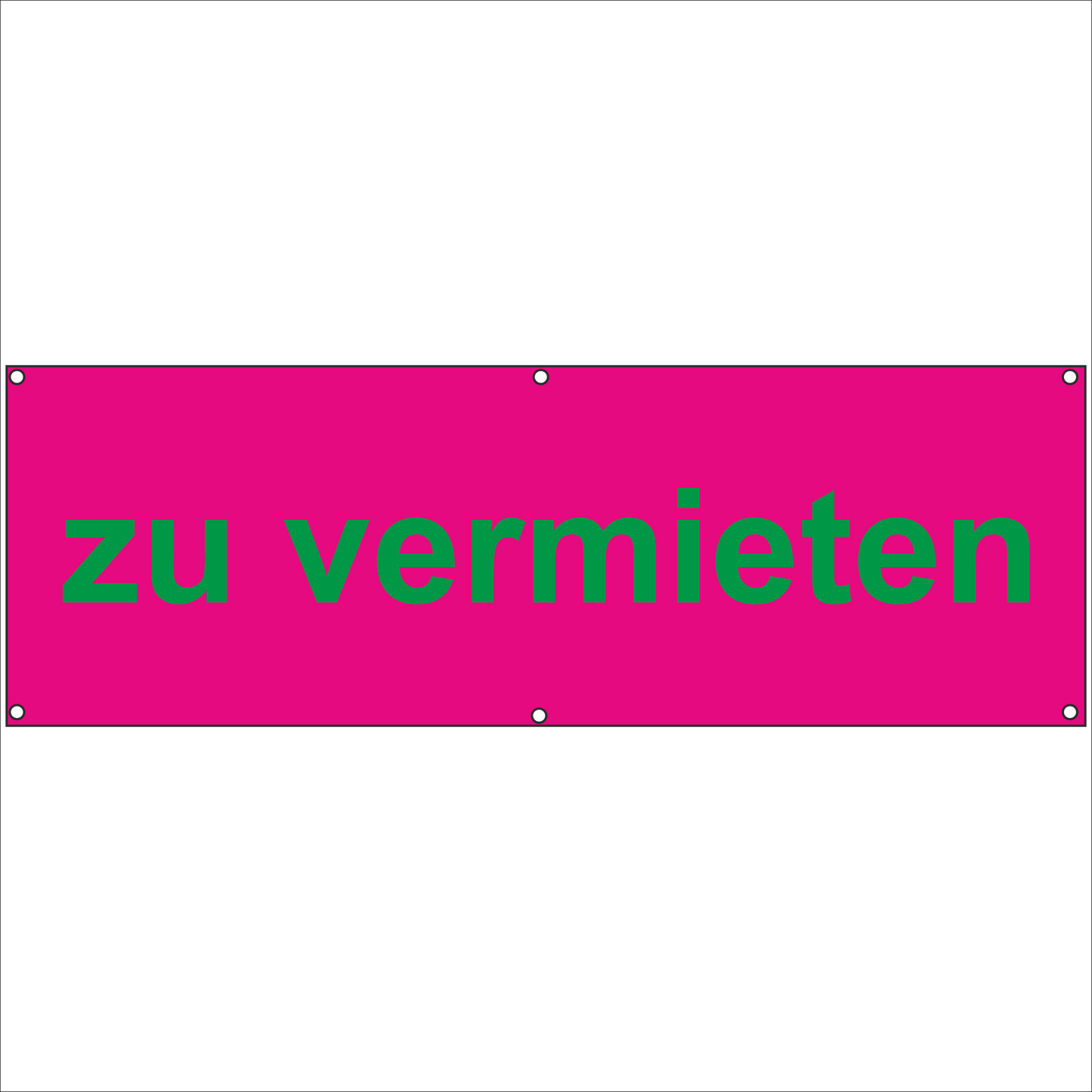 Werbeplane - Gerüstplane - p05 - Zu vermieten - NEU - Plane für Baustelle- Garten- Zaun oder Veranstaltung