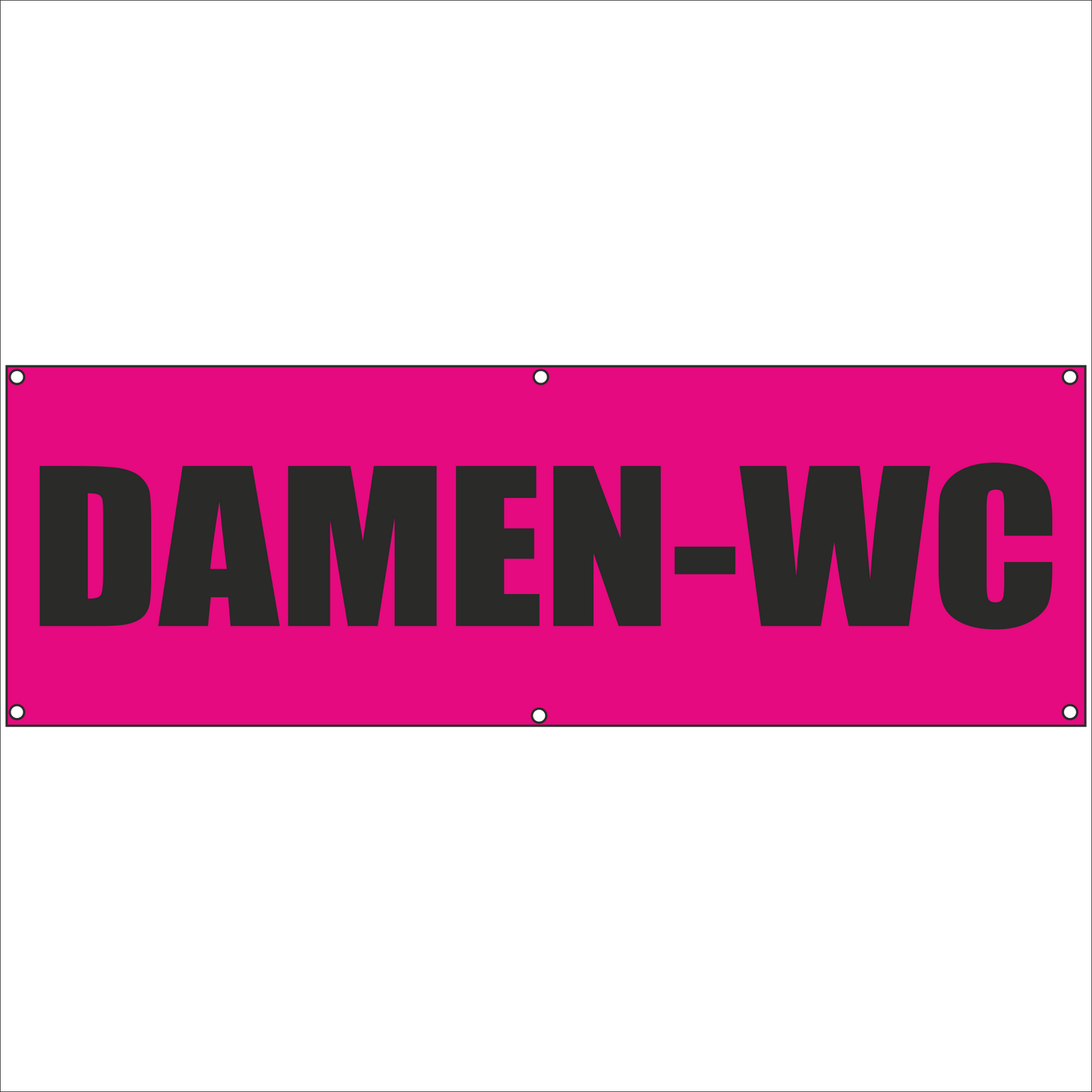 Werbeplane - Gerüstplane - p105 - Damen-WC - NEU - Plane für Baustelle- Garten- Zaun oder Veranstaltung