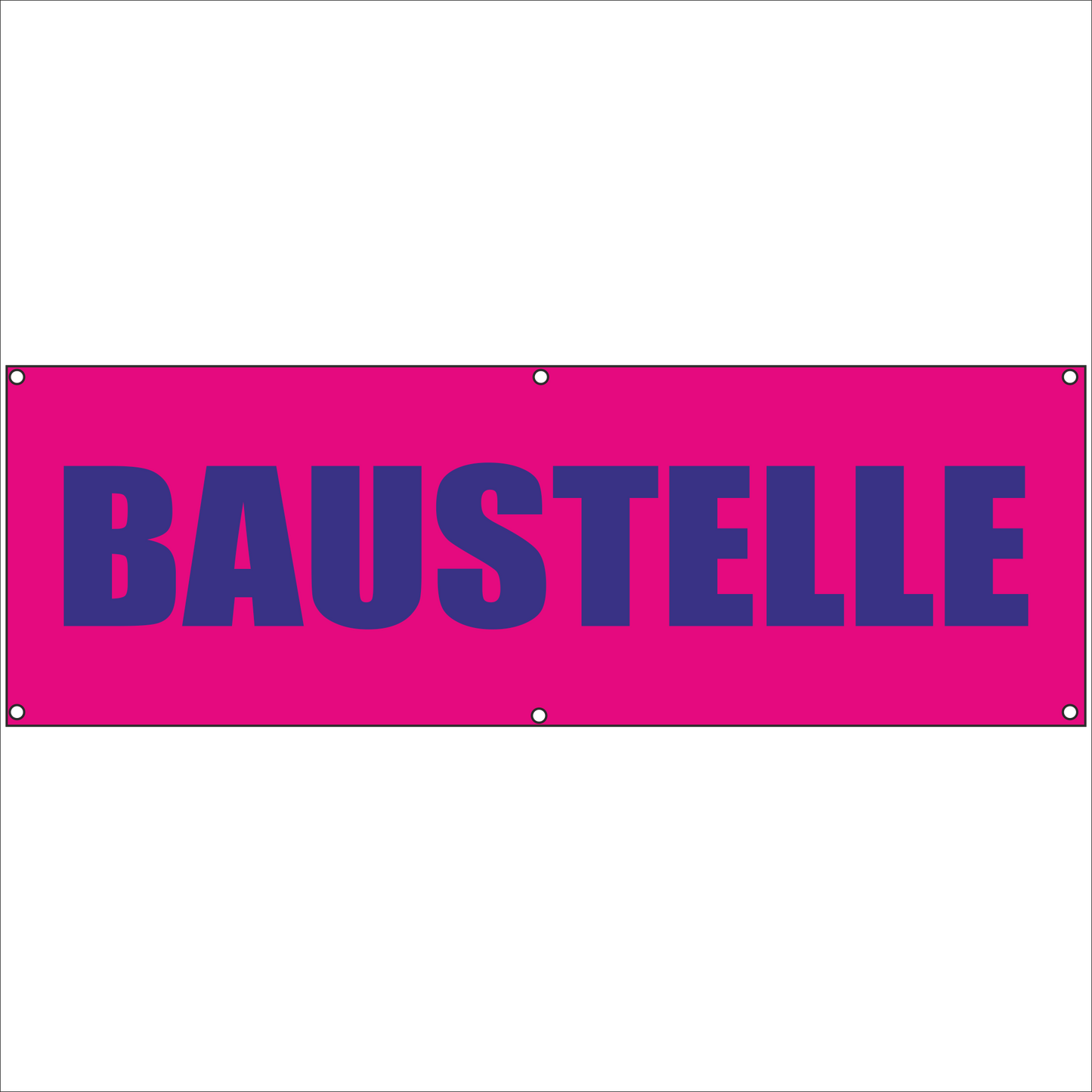 Werbeplane - Gerüstplane - p107 - Baustelle - NEU - Plane für Baustelle- Garten- Zaun oder Veranstaltung