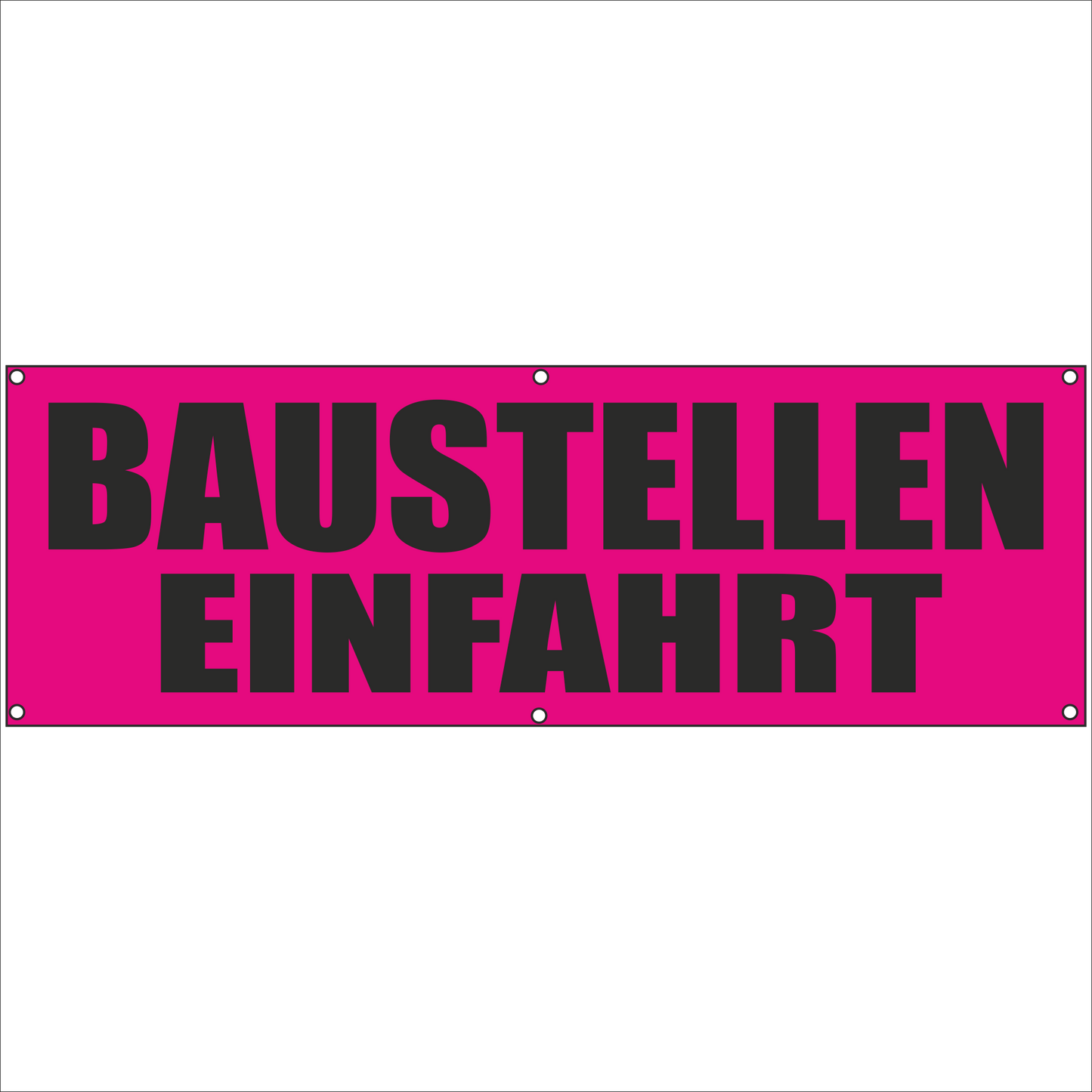 Werbeplane - Gerüstplane - p109 - Baustelleneinfahrt - NEU - Plane für Baustelle- Garten- Zaun oder Veranstaltung
