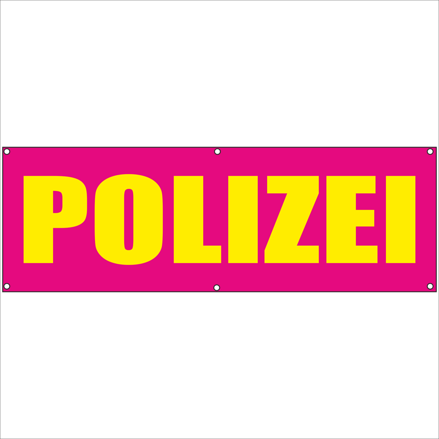Werbeplane - Gerüstplane - p112 - Polizei - NEU - Plane für Baustelle- Garten- Zaun oder Veranstaltung