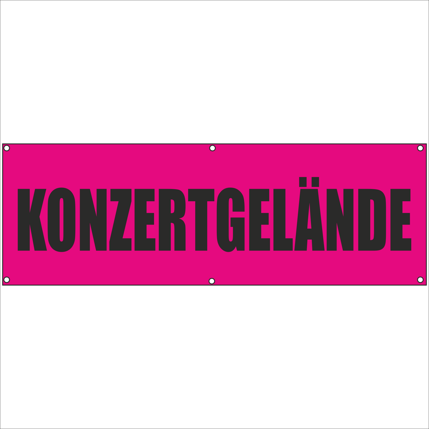 Werbeplane - Gerüstplane - p113 - Konzertgelände - NEU - Plane für Baustelle- Garten- Zaun oder Veranstaltung