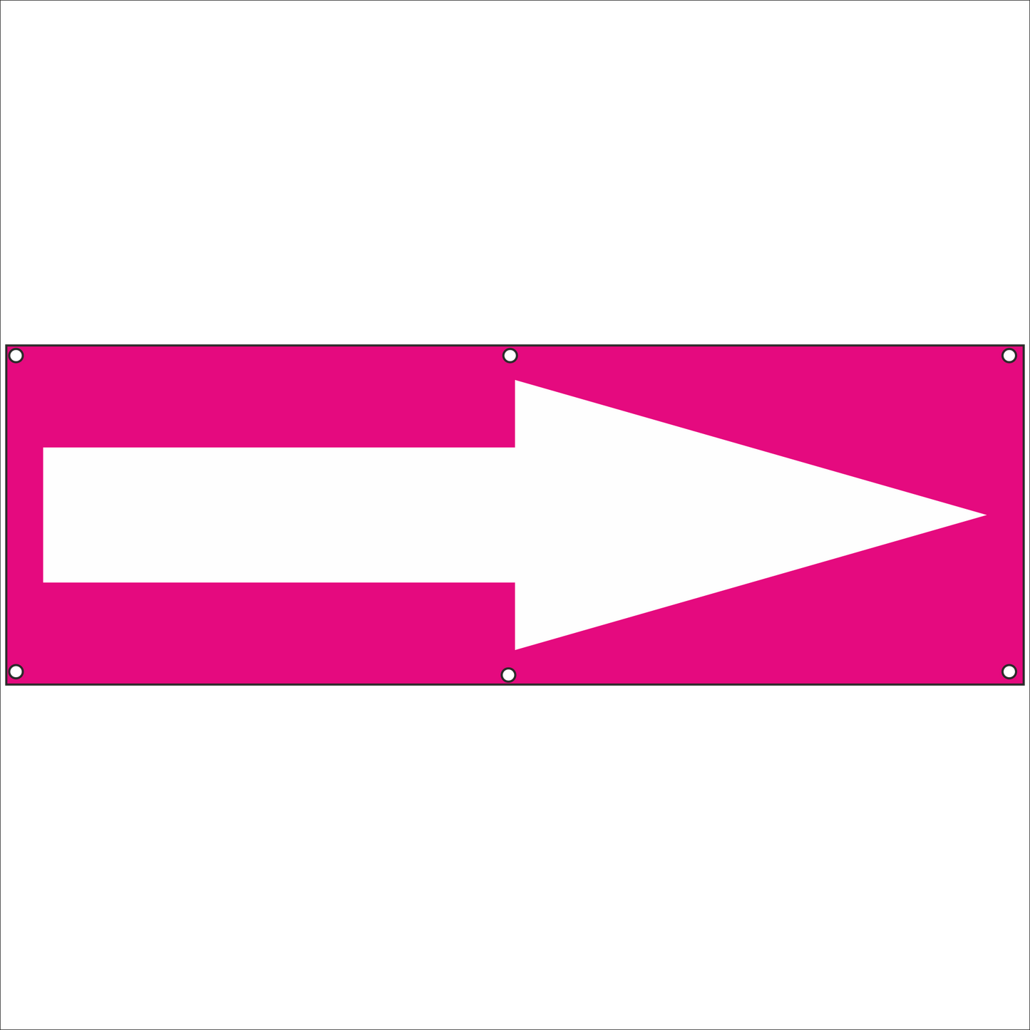 Werbeplane - Gerüstplane - p114 - Pfeil rechts - NEU - Plane für Baustelle- Garten- Zaun oder Veranstaltung