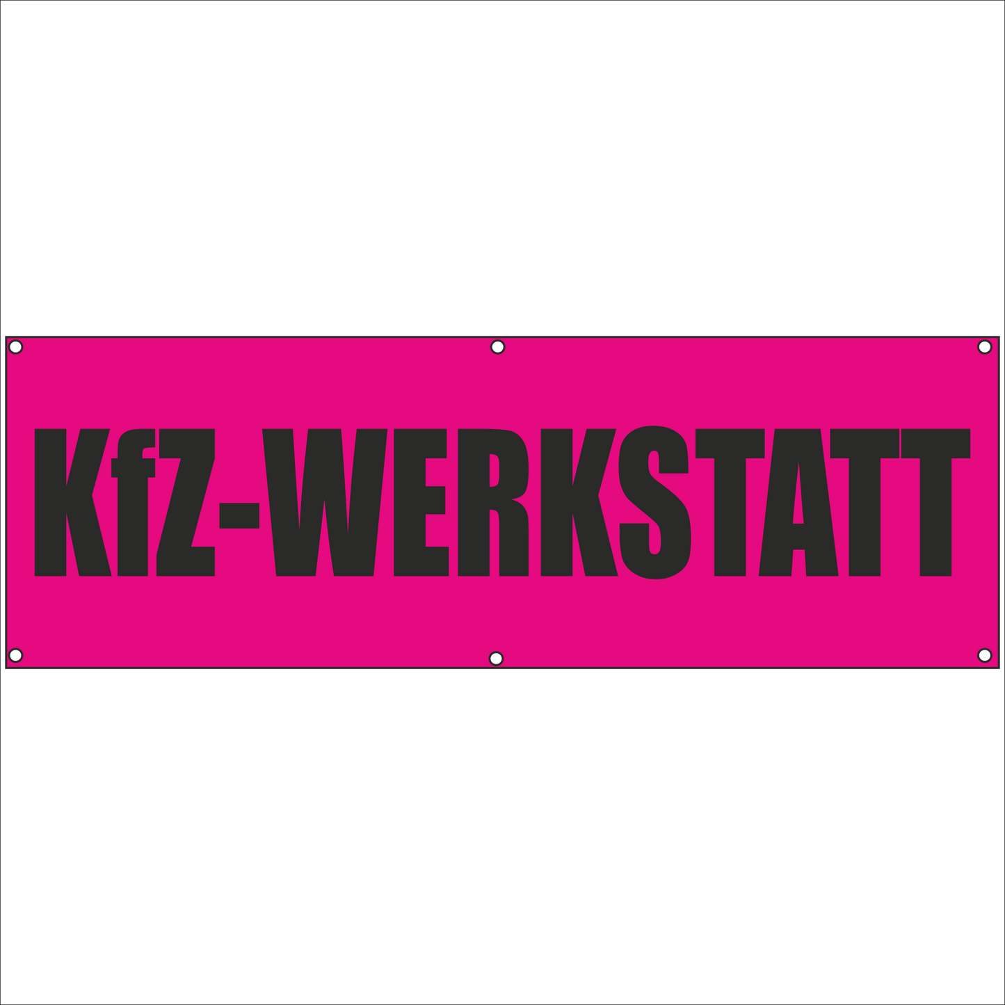 Werbeplane - Gerüstplane - p117 - KfZ-Werkstatt - NEU - Plane für Baustelle- Garten- Zaun oder Veranstaltung