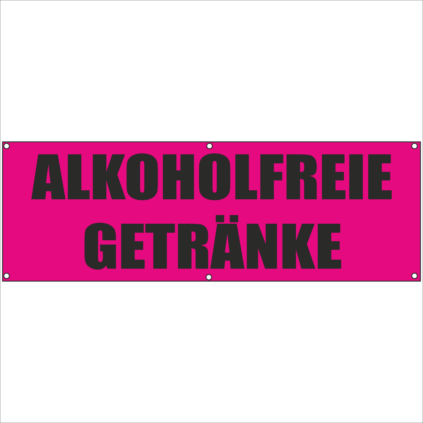 Werbeplane - Gerüstplane - p120 - Alkoholfreie Getränke - NEU - Plane für Baustelle- Garten- Zaun oder Veranstaltung