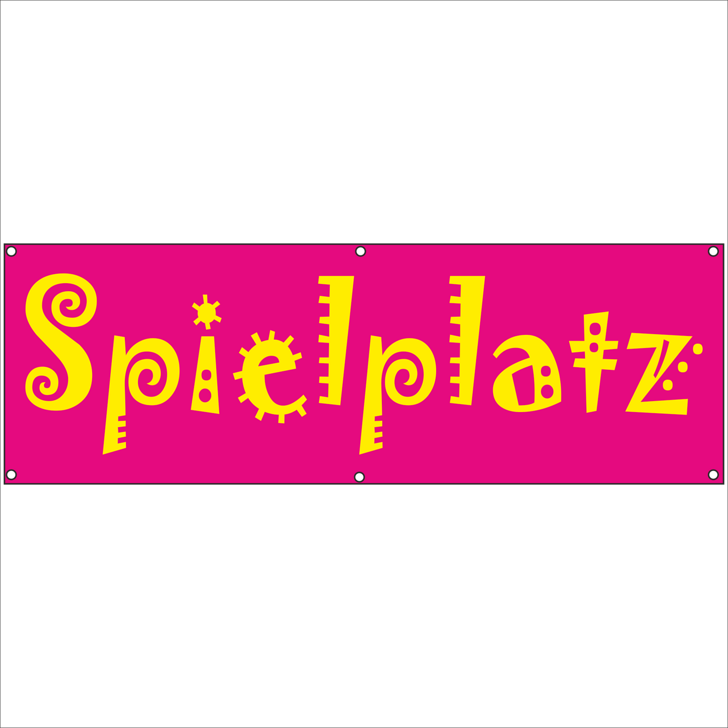 Werbeplane - Gerüstplane - p126 - Spielplatz - NEU - Plane für Baustelle- Garten- Zaun oder Veranstaltung