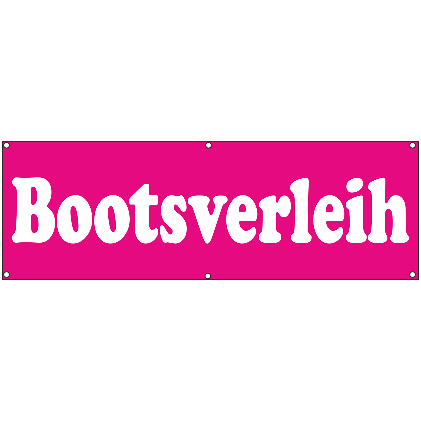 Werbeplane - Gerüstplane - p128 - Bootsverleih - NEU - Plane für Baustelle- Garten- Zaun oder Veranstaltung