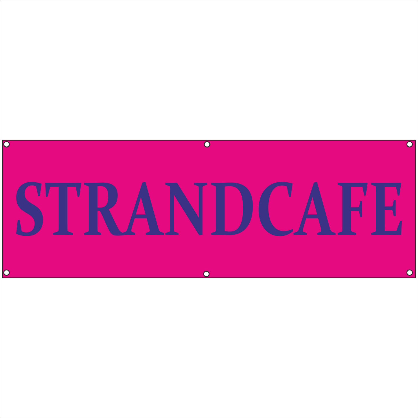 Werbeplane - Gerüstplane - p133 - Strandcafe - NEU - Plane für Baustelle- Garten- Zaun oder Veranstaltung