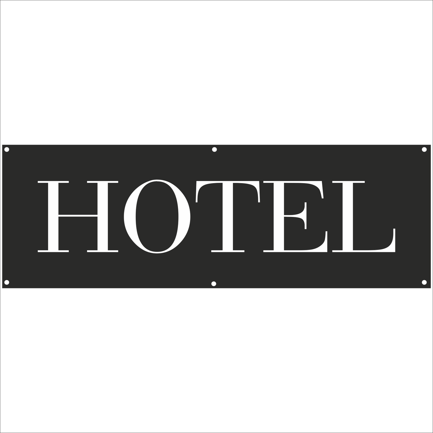 Werbeplane - Gerüstplane - p14 - Hotel - Zimmer frei - Plane - NEU - Plane für Baustelle- Garten- Zaun oder Veranstaltung