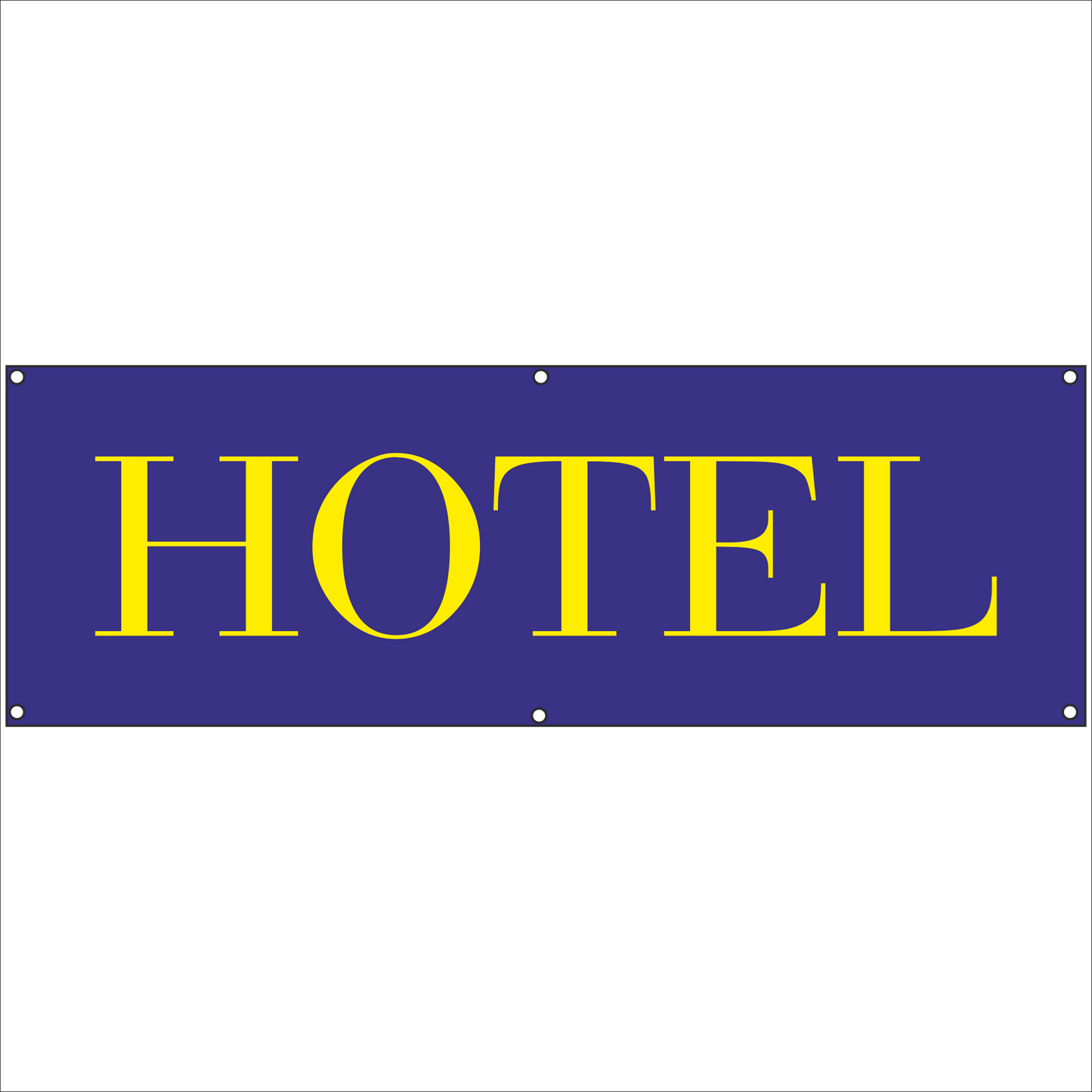 Werbeplane - Gerüstplane - p14 - Hotel - Zimmer frei - Plane - NEU - Plane für Baustelle- Garten- Zaun oder Veranstaltung