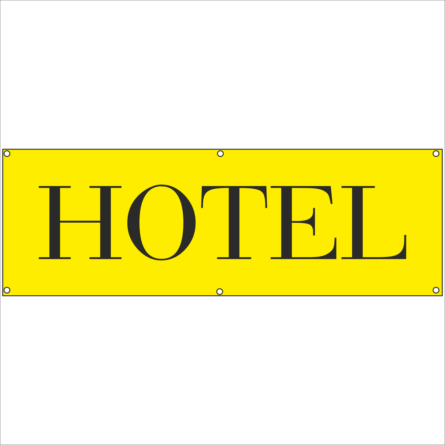 Werbeplane - Gerüstplane - p14 - Hotel - Zimmer frei - Plane - NEU - Plane für Baustelle- Garten- Zaun oder Veranstaltung