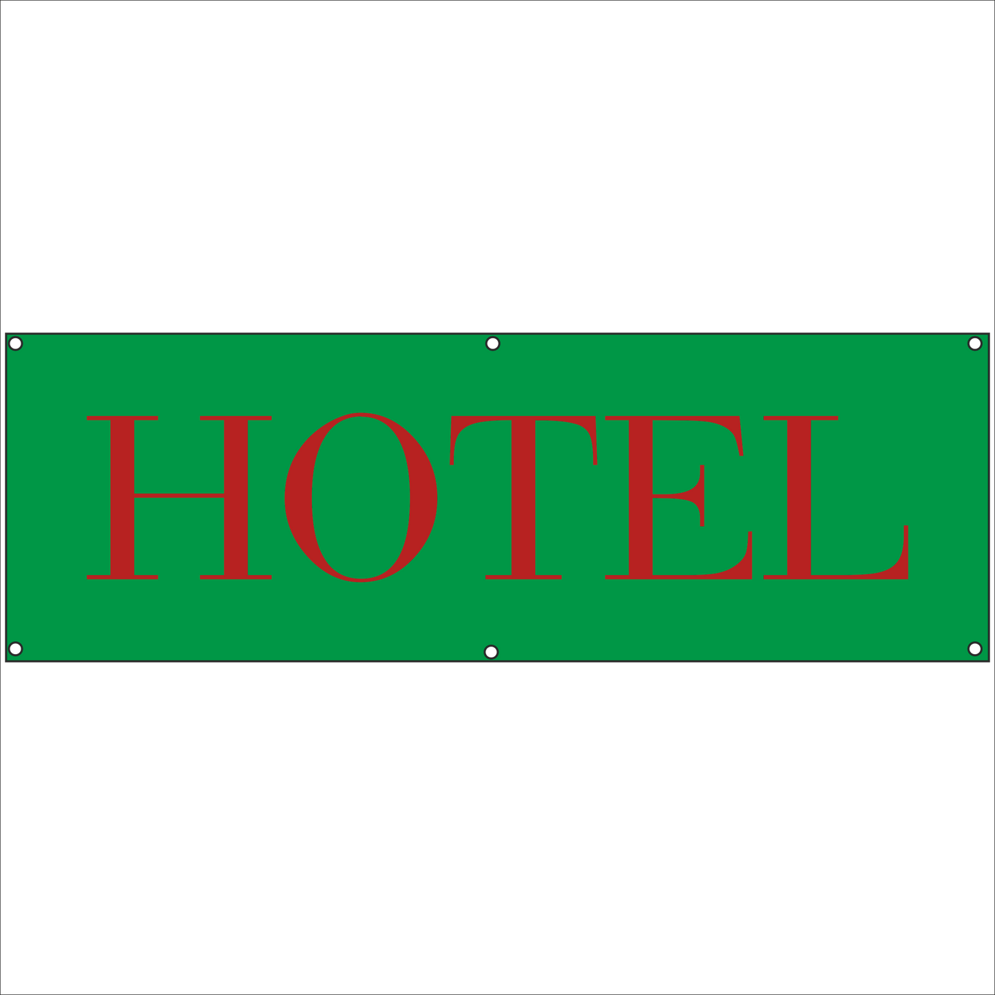 Werbeplane - Gerüstplane - p14 - Hotel - Zimmer frei - Plane - NEU - Plane für Baustelle- Garten- Zaun oder Veranstaltung