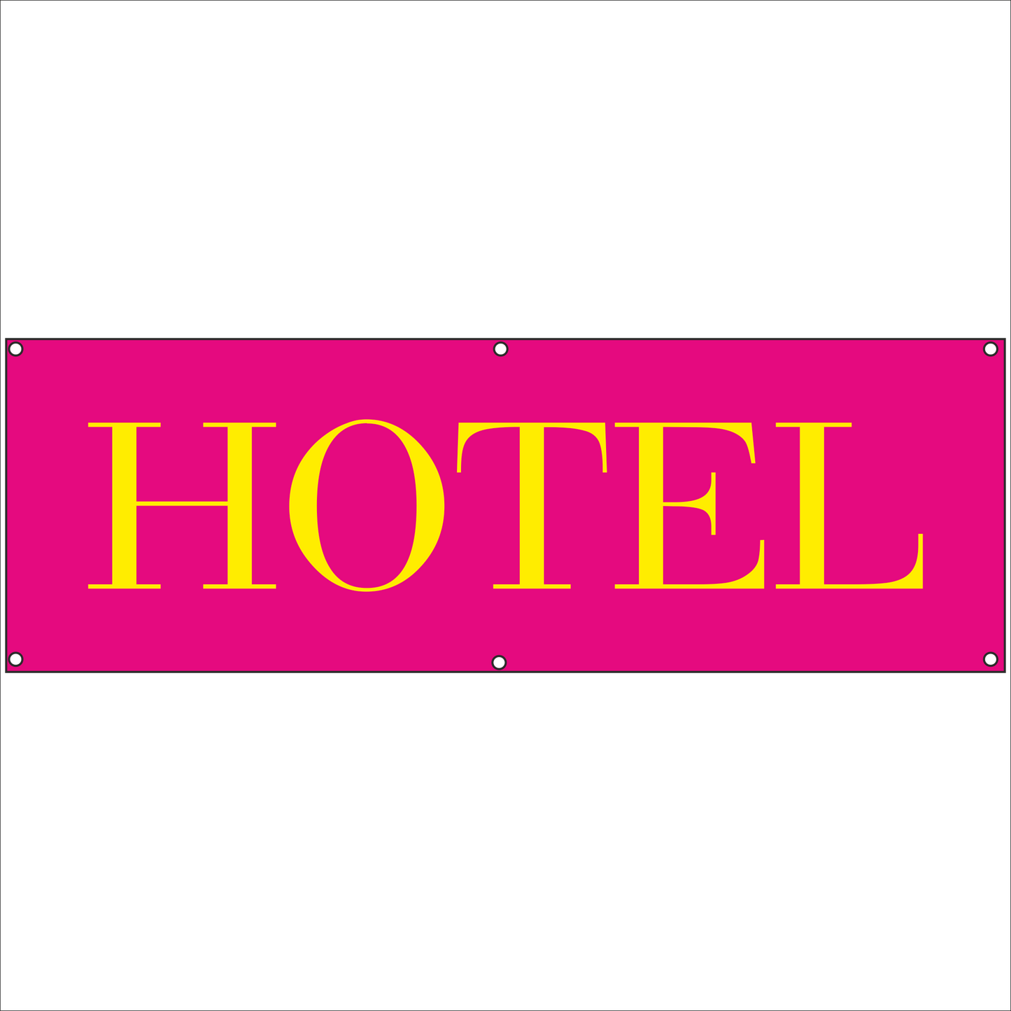 Werbeplane - Gerüstplane - p14 - Hotel - Zimmer frei - Plane - NEU - Plane für Baustelle- Garten- Zaun oder Veranstaltung