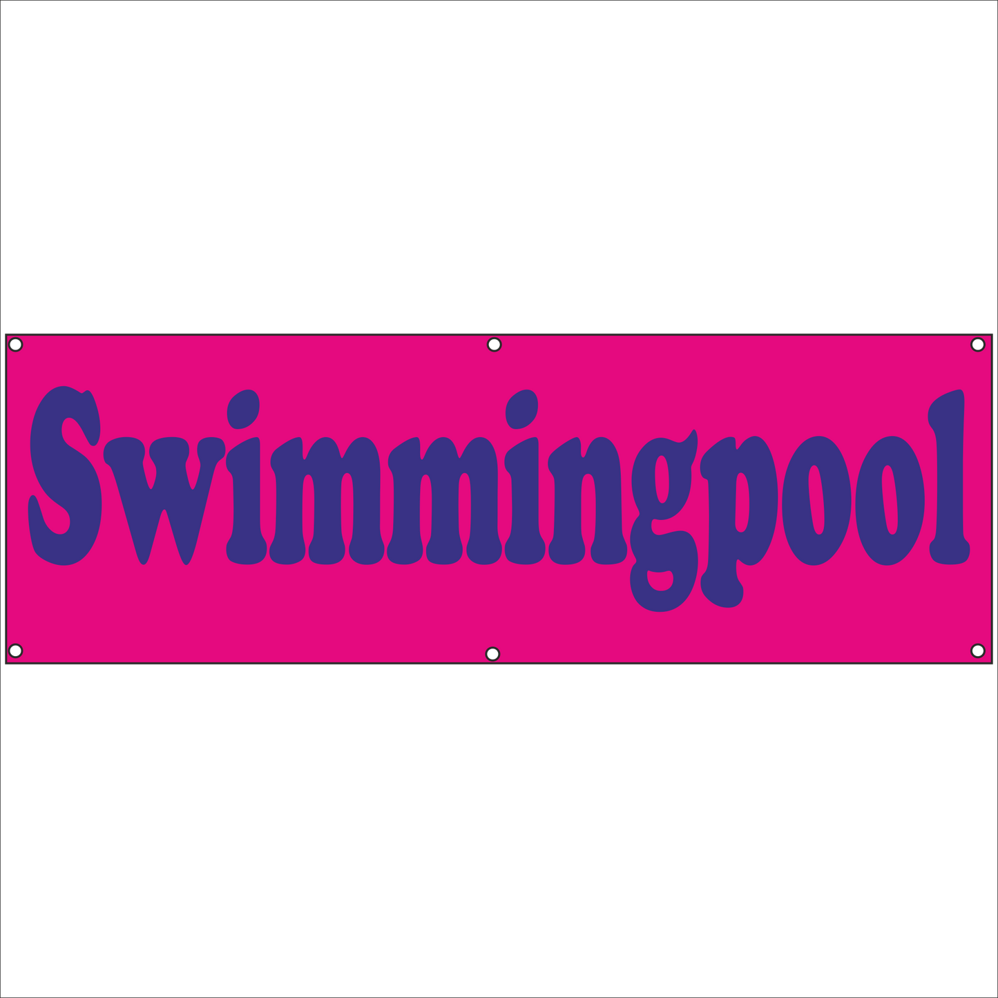 Werbeplane - Gerüstplane - p141 - Swimmingpool - NEU - Plane für Baustelle- Garten- Zaun oder Veranstaltung