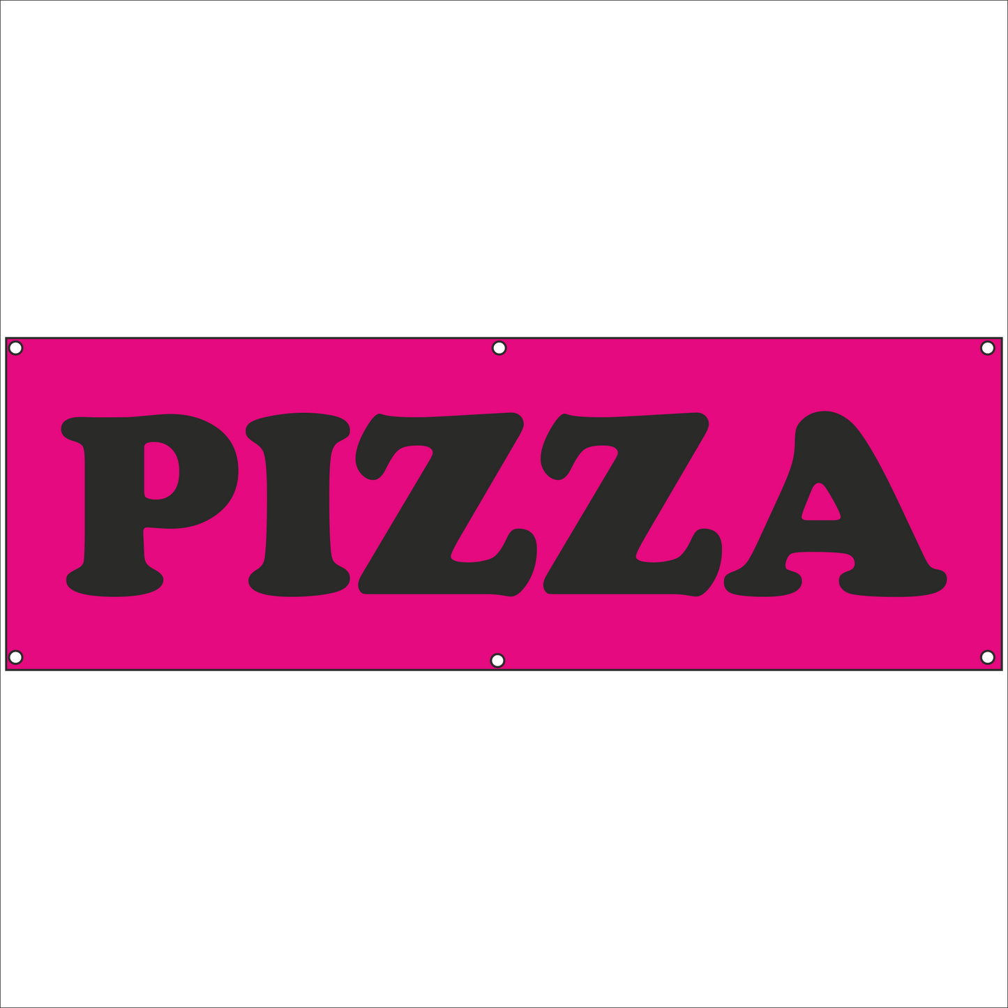 Werbeplane - Gerüstplane - p147 - Pizza - NEU - Plane für Baustelle- Garten- Zaun oder Veranstaltung