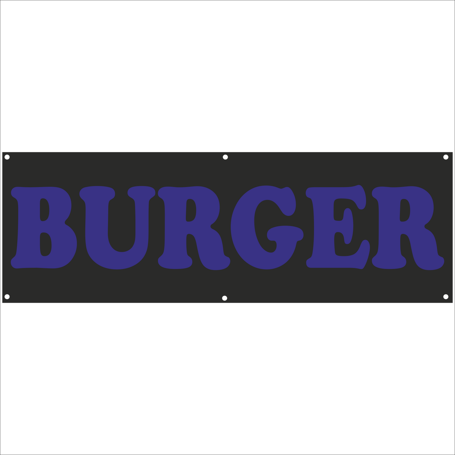 Werbeplane - Gerüstplane - p148 - Burger - NEU - Plane für Baustelle- Garten- Zaun oder Veranstaltung