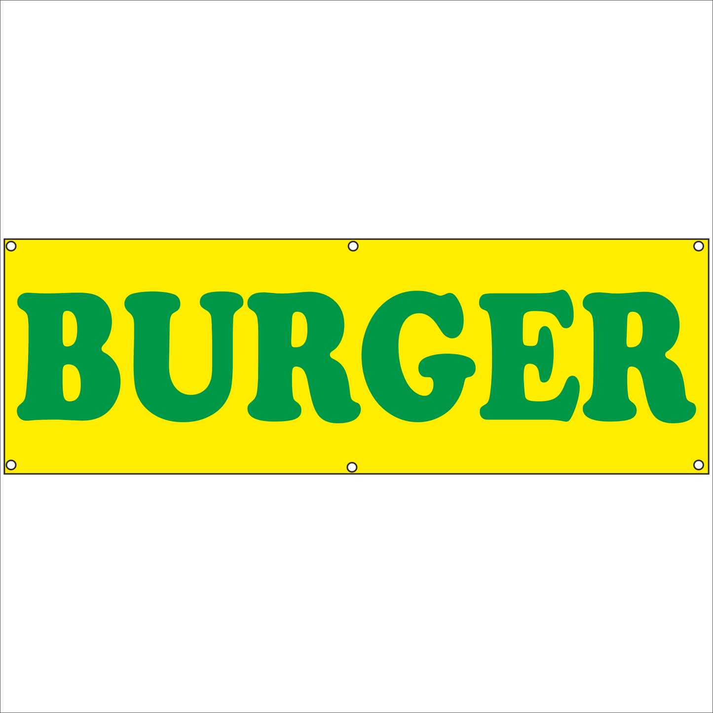 Werbeplane - Gerüstplane - p148 - Burger - NEU - Plane für Baustelle- Garten- Zaun oder Veranstaltung