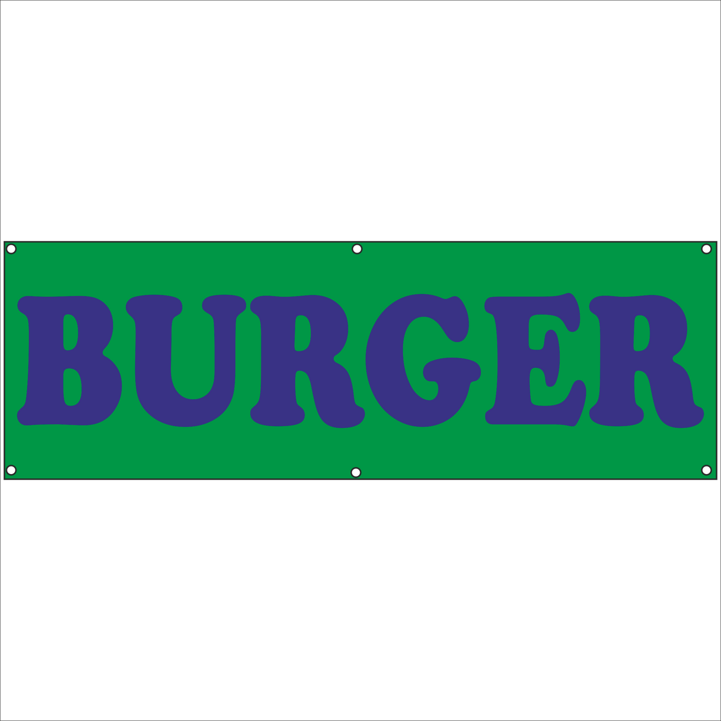 Werbeplane - Gerüstplane - p148 - Burger - NEU - Plane für Baustelle- Garten- Zaun oder Veranstaltung