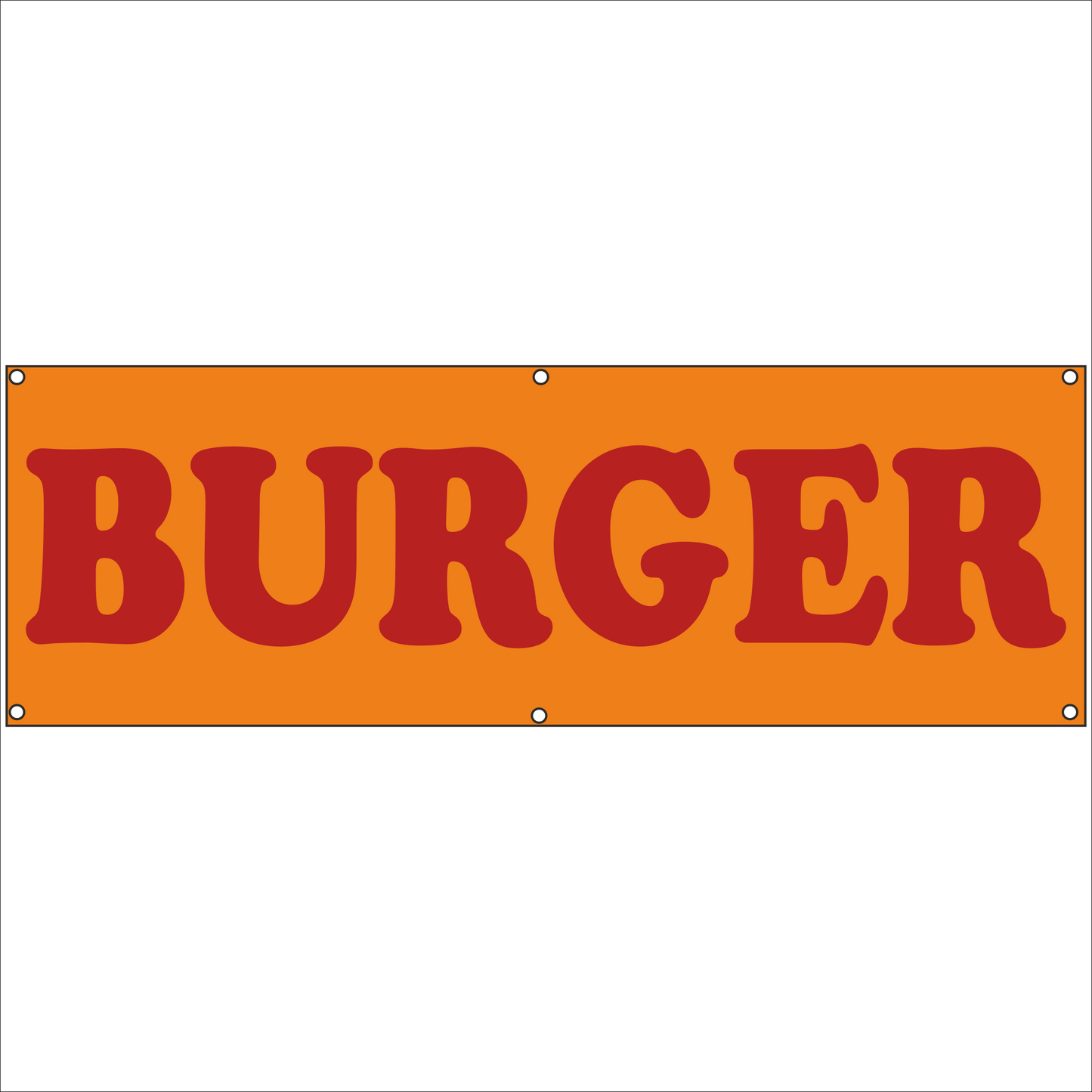 Werbeplane - Gerüstplane - p148 - Burger - NEU - Plane für Baustelle- Garten- Zaun oder Veranstaltung