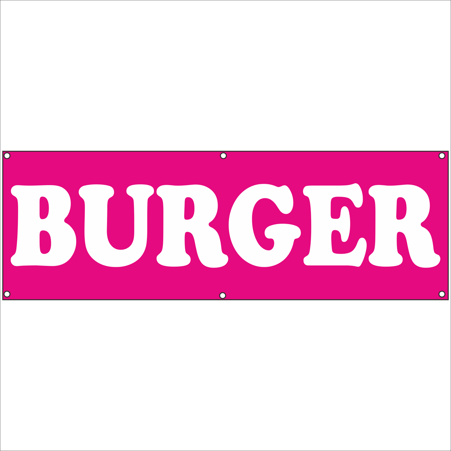 Werbeplane - Gerüstplane - p148 - Burger - NEU - Plane für Baustelle- Garten- Zaun oder Veranstaltung