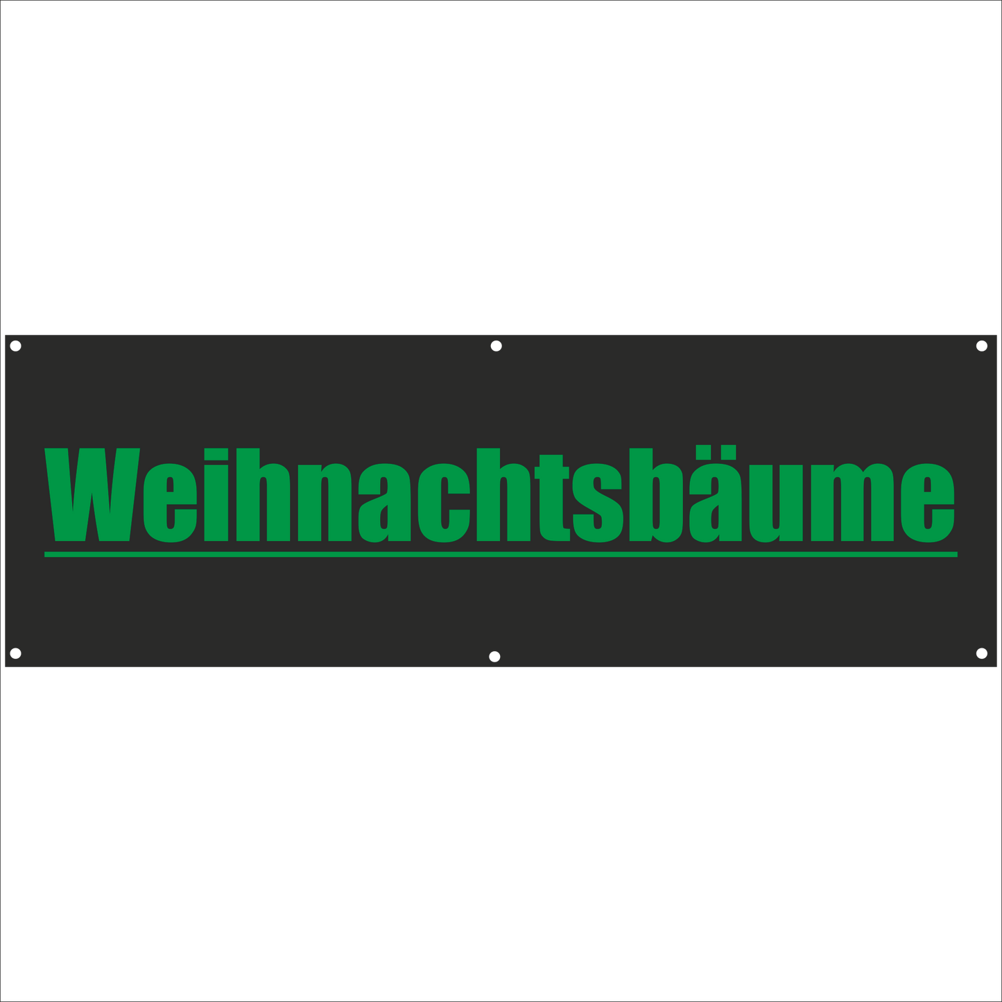 Werbeplane - Gerüstplane - p031 - Weihnachtsbäume - NEU - Plane für Baustelle- Garten- Zaun oder Veranstaltung