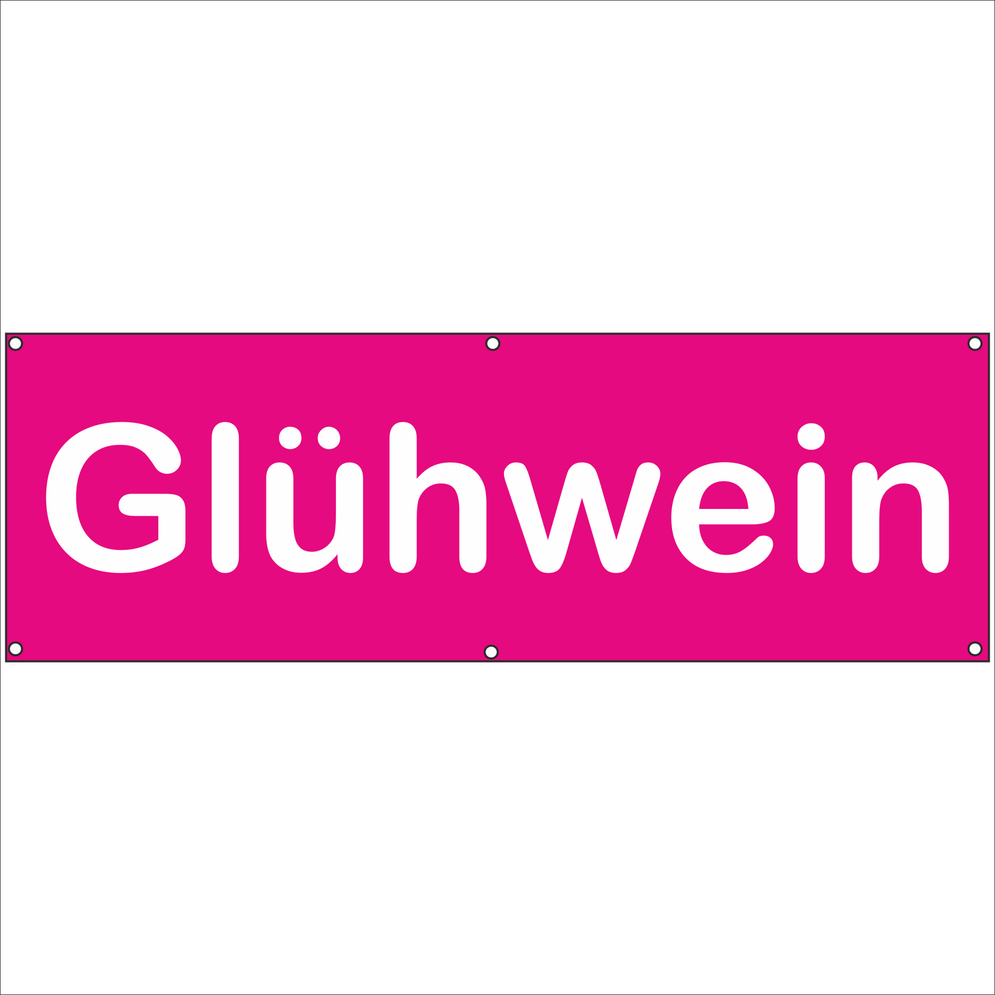 Werbeplane - Gerüstplane - p036 - Glühwein - NEU - Plane für Baustelle- Garten- Zaun oder Veranstaltung