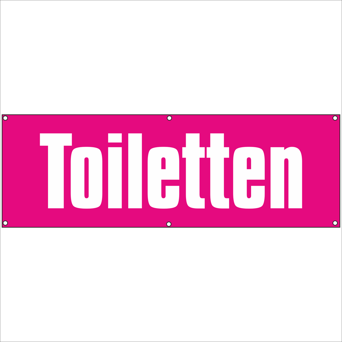 Werbeplane - Gerüstplane - p054 - Toiletten - NEU - Plane für Baustelle- Garten- Zaun oder Veranstaltung
