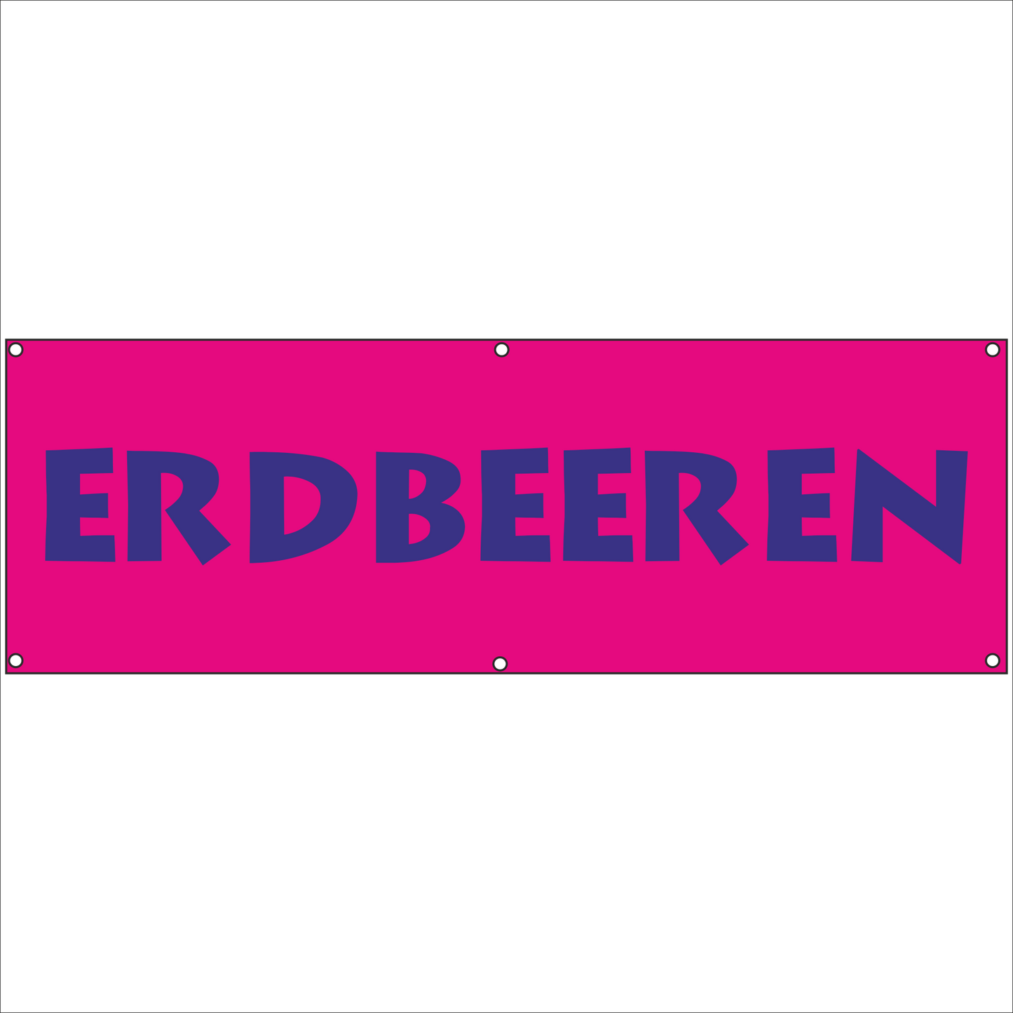 Werbeplane - Gerüstplane - p055 - Erdbeeren - NEU - Plane für Baustelle- Garten- Zaun oder Veranstaltung