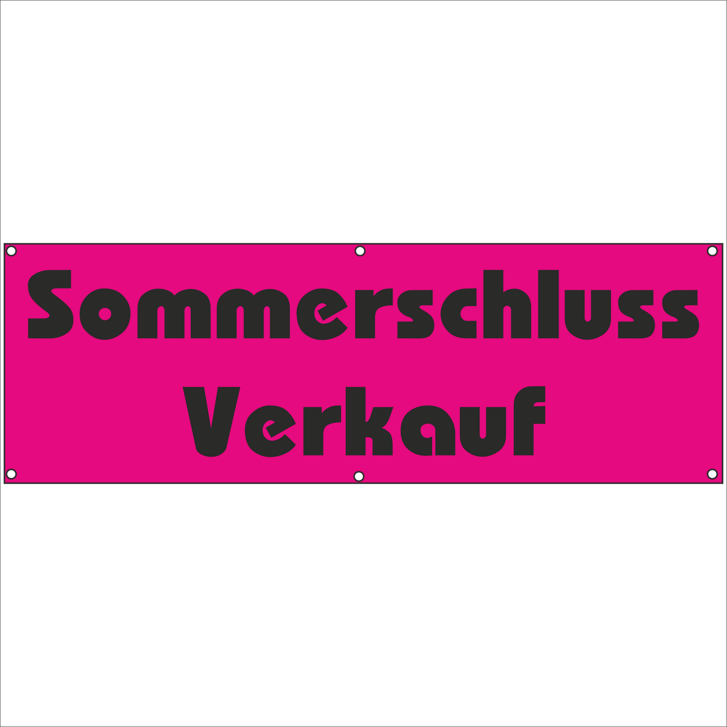 Werbeplane - Gerüstplane - p058 - Sommerschlussverkauf - NEU - Plane für Baustelle- Garten- Zaun oder Veranstaltung
